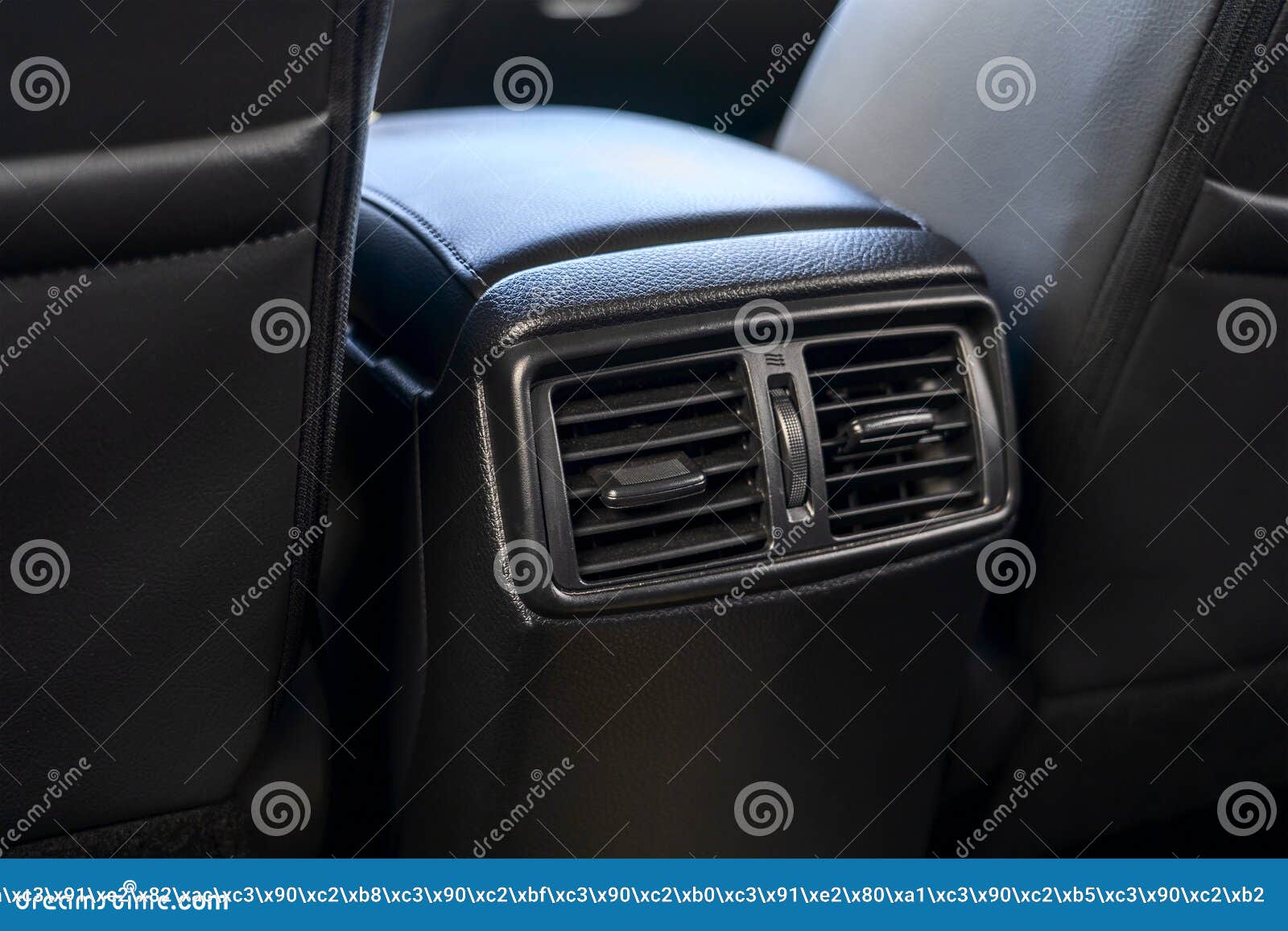 Air Duct for Passengers in the Rear Seat of the Car Stock Photo Image