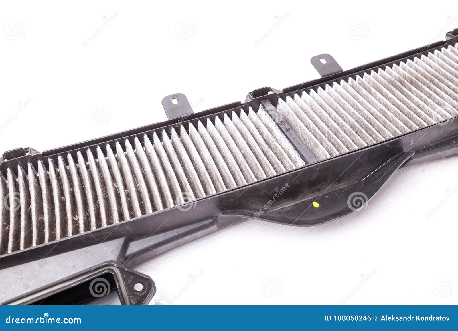 Air Filter on Black Panel for Heating or Cooling Air in the Passenger