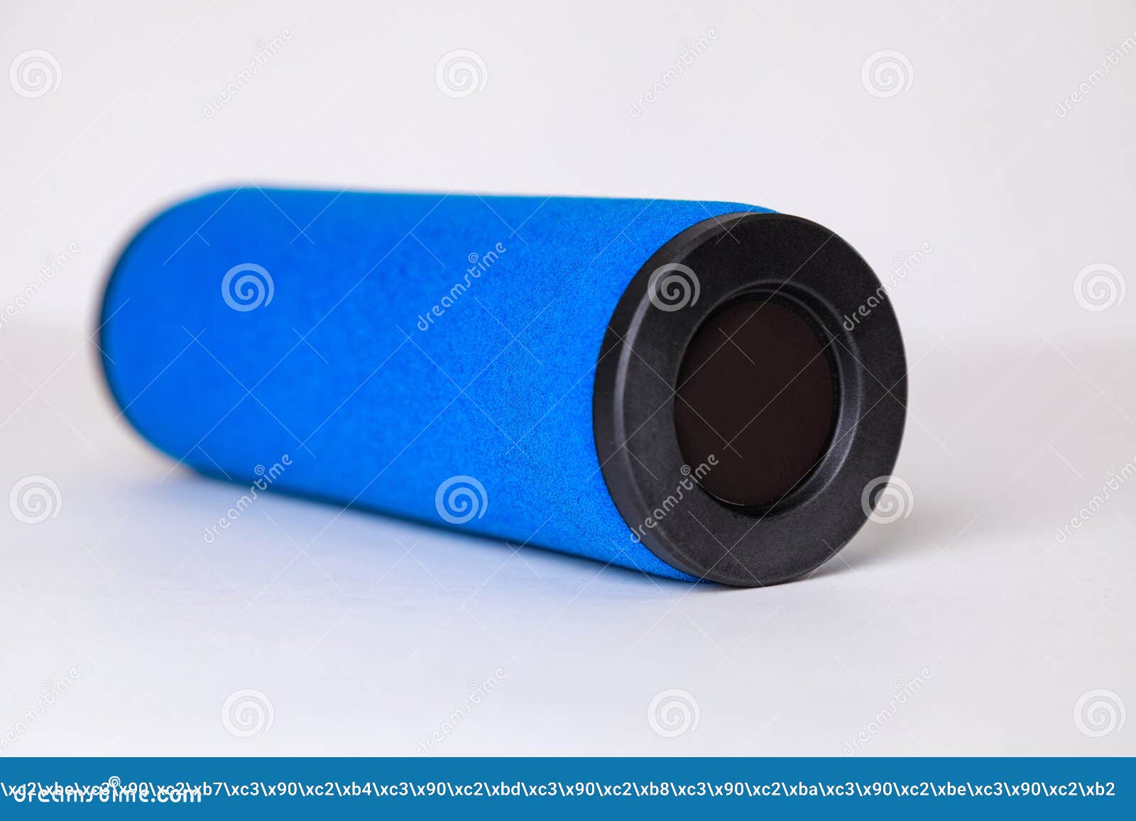 Air Filters for a Compressor with Foam Rubber, on a White Backgroun