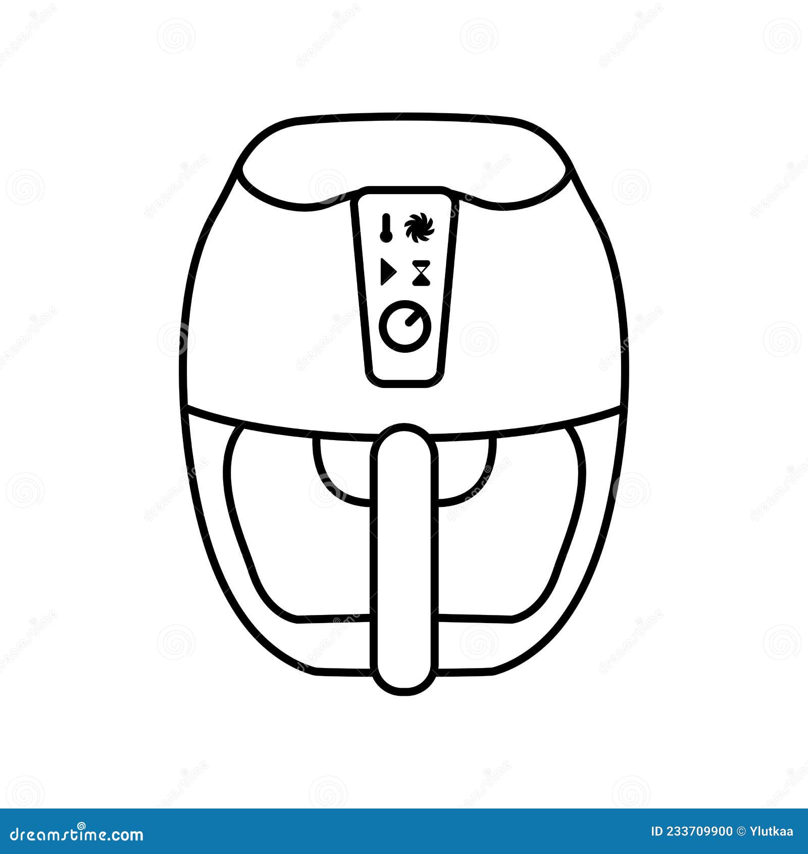 Air Fryer Kitchen Vector Icon Editable Stroke Stock Vector