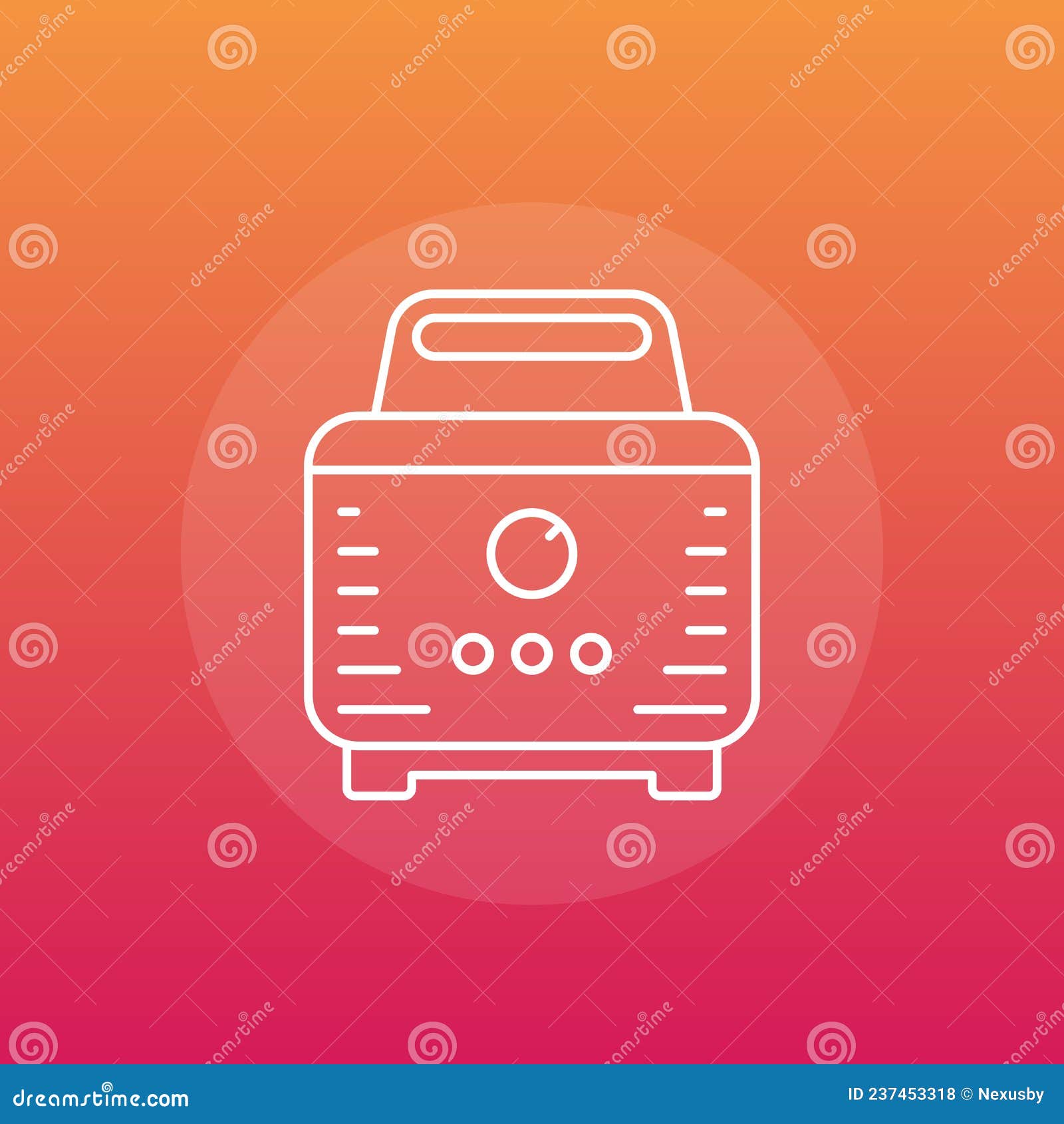 Air Fryer Line Icon, Vector Stock Vector Illustration of equipment