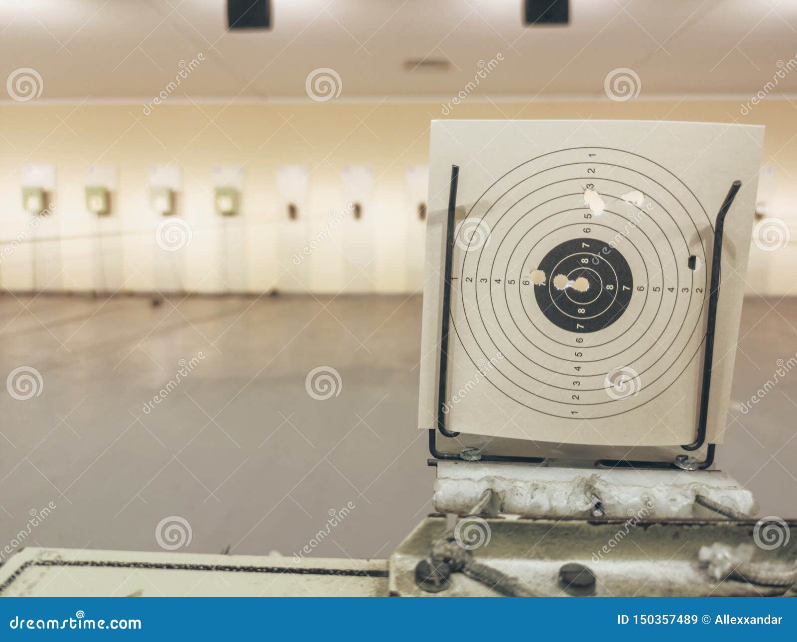 Air Gun Shooting Range, Practice Shooting Range Target Stock Image