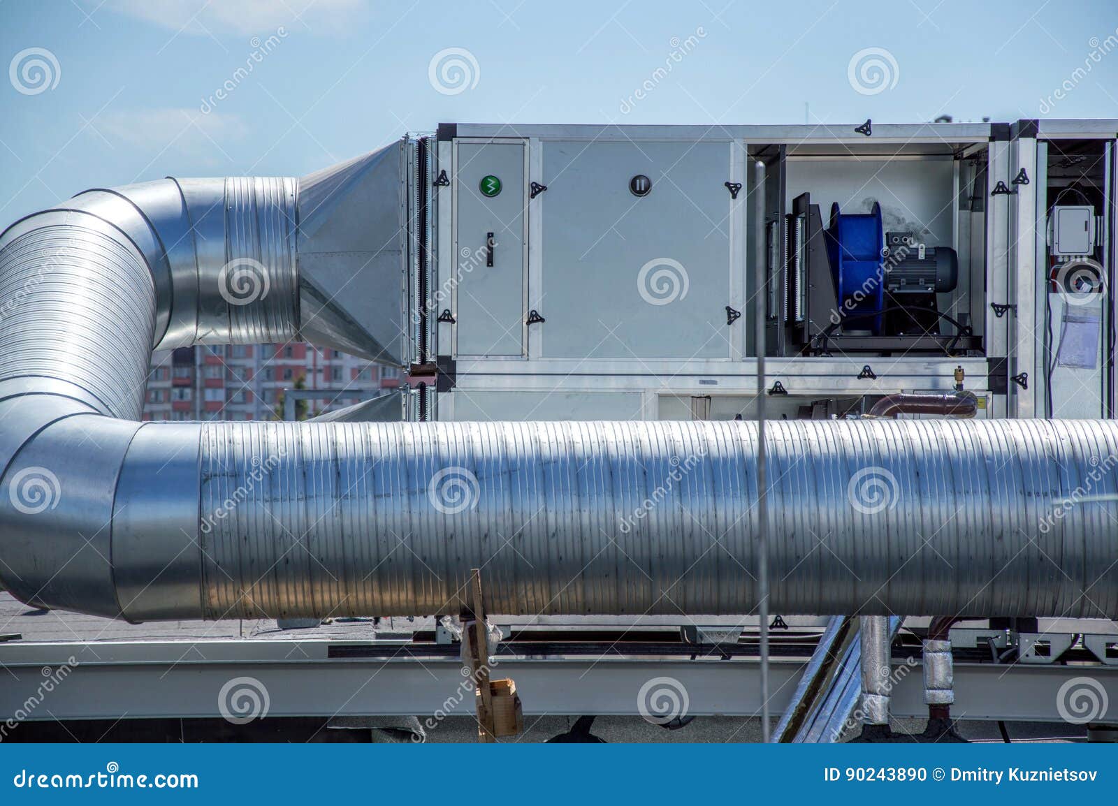 Air Handling Unit for the Central Ventilation System on the Roof of the