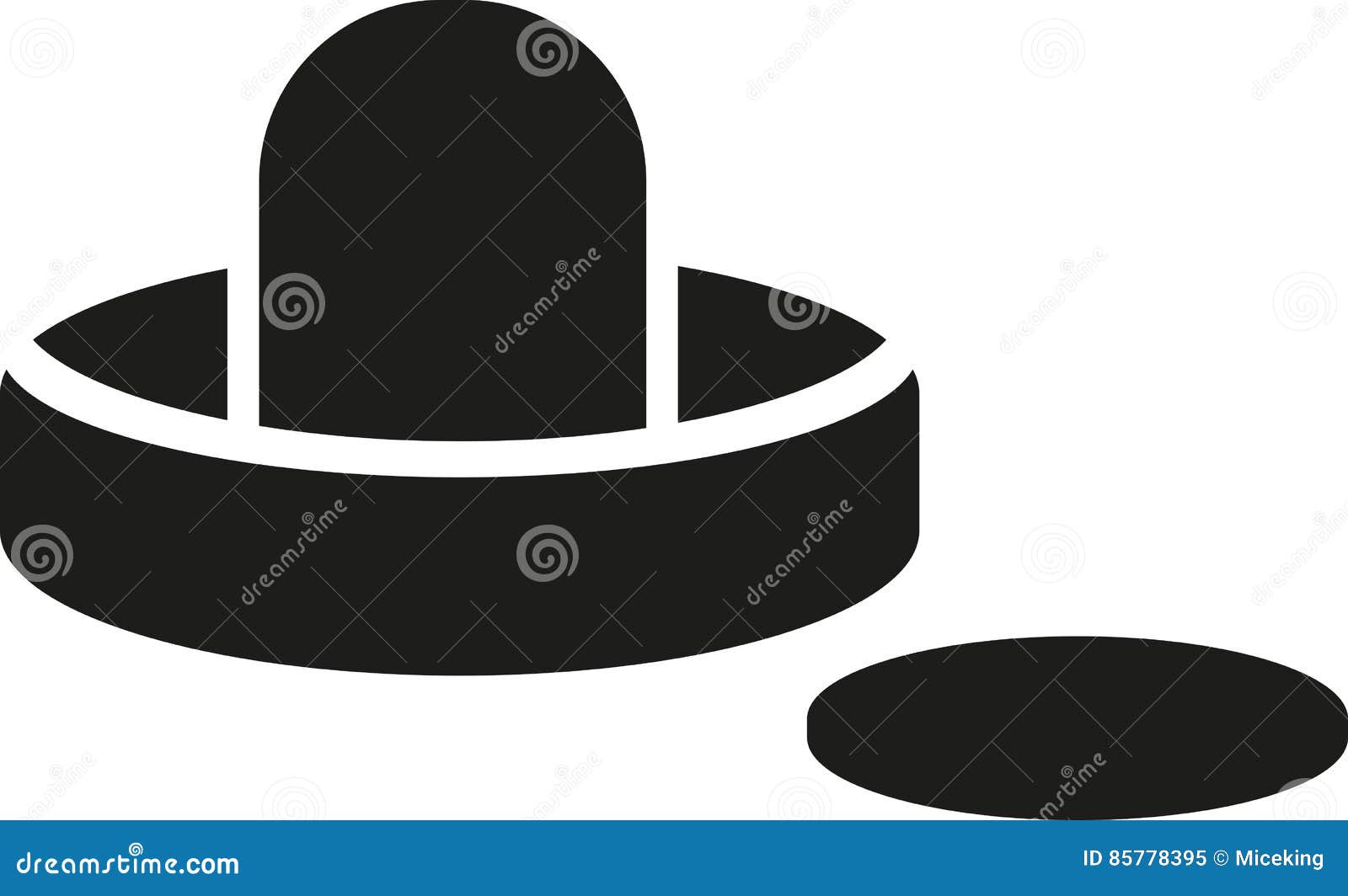 Air Hockey Mallet with Puck Stock Vector Illustration of hockey