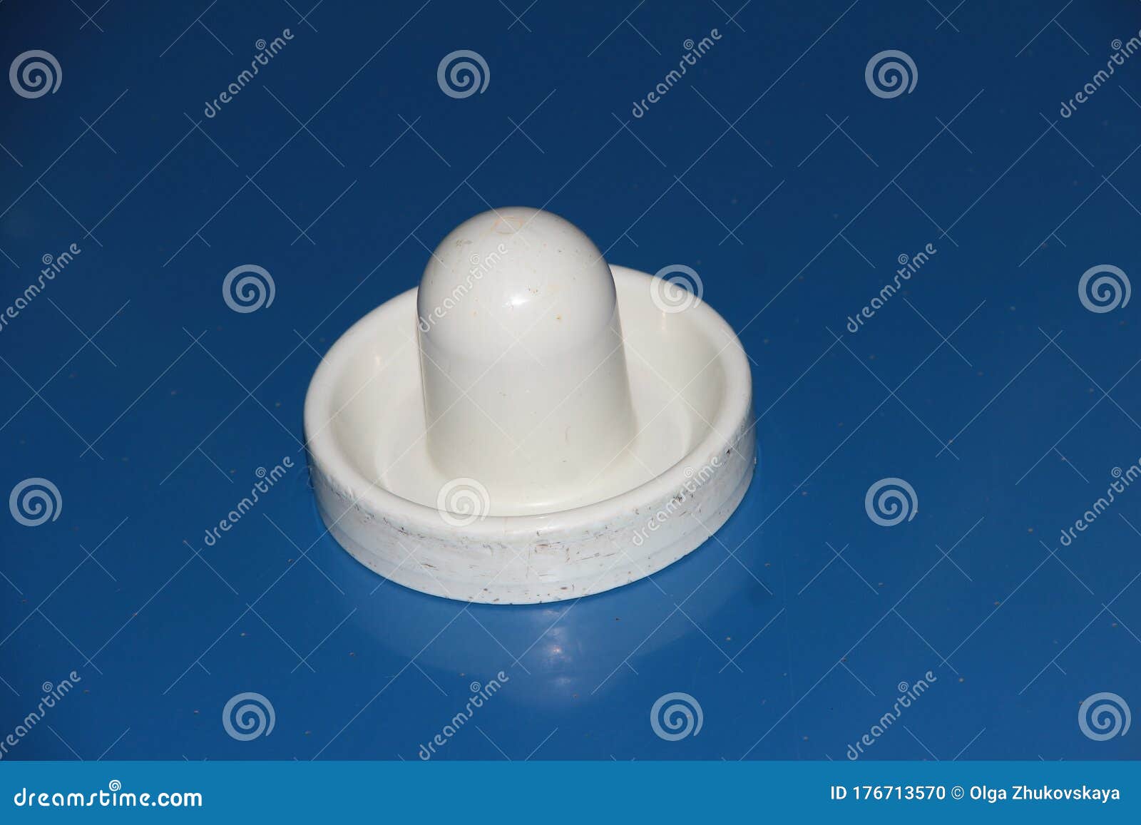 Air Hockey Stick. the Blue Field for the Game Stock Photo Image of