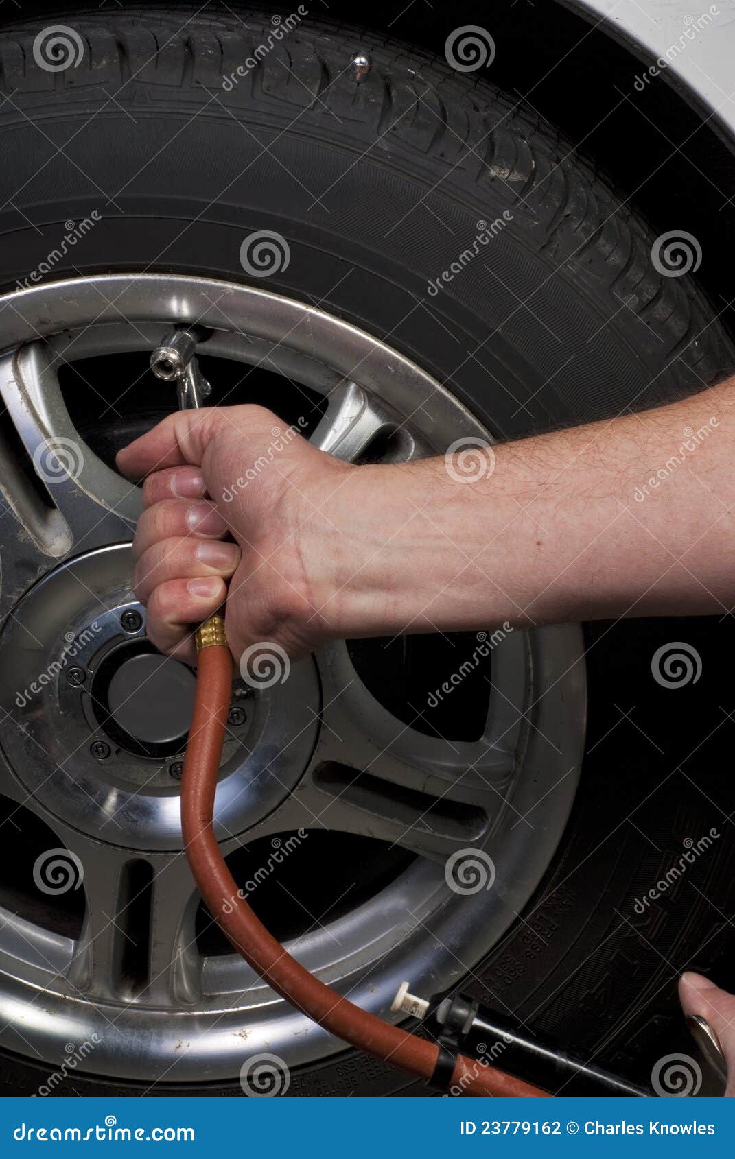 Air hose and tire stock photo. Image of wheel, pressure 23779162