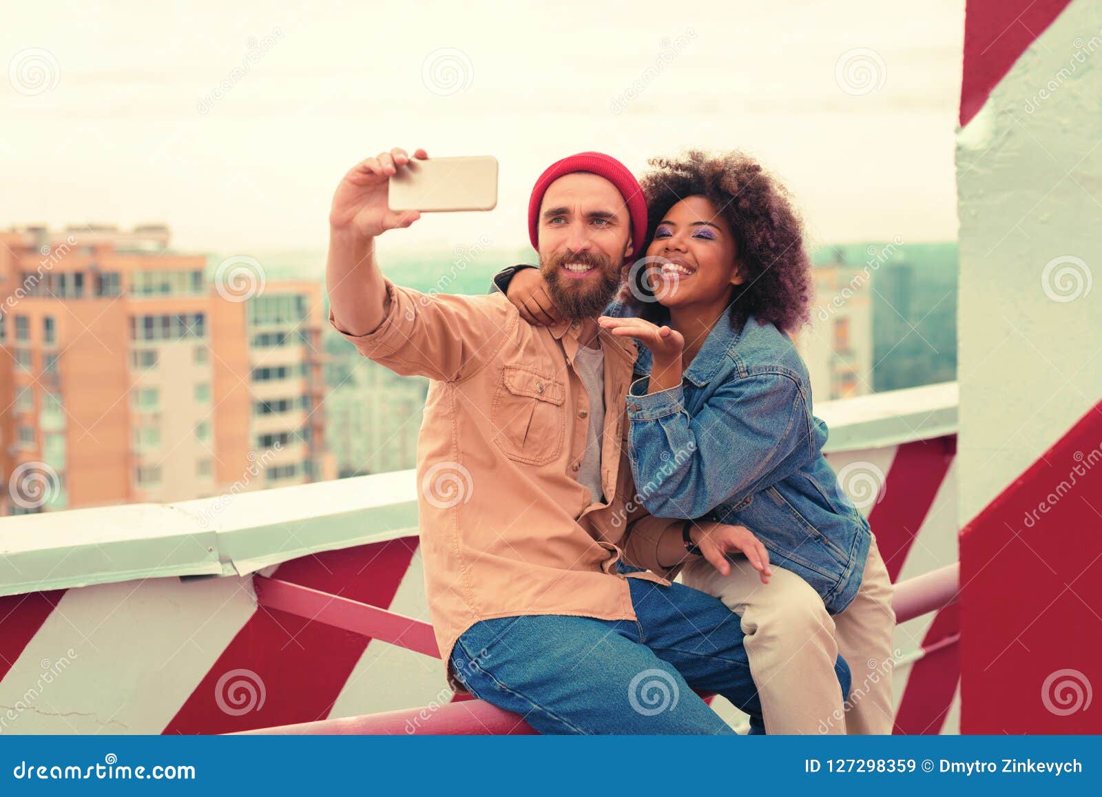 Couple selfie bed hi-res stock photography and images - Alamy