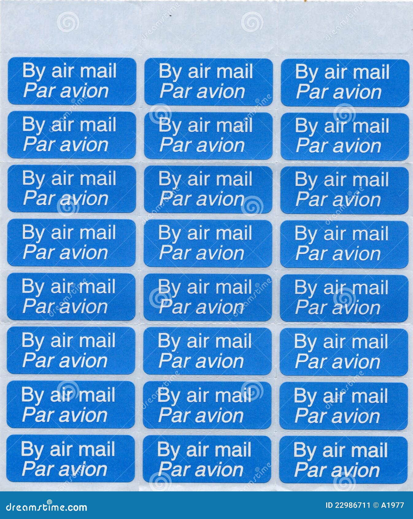 by air mail - par avion stamp sheet