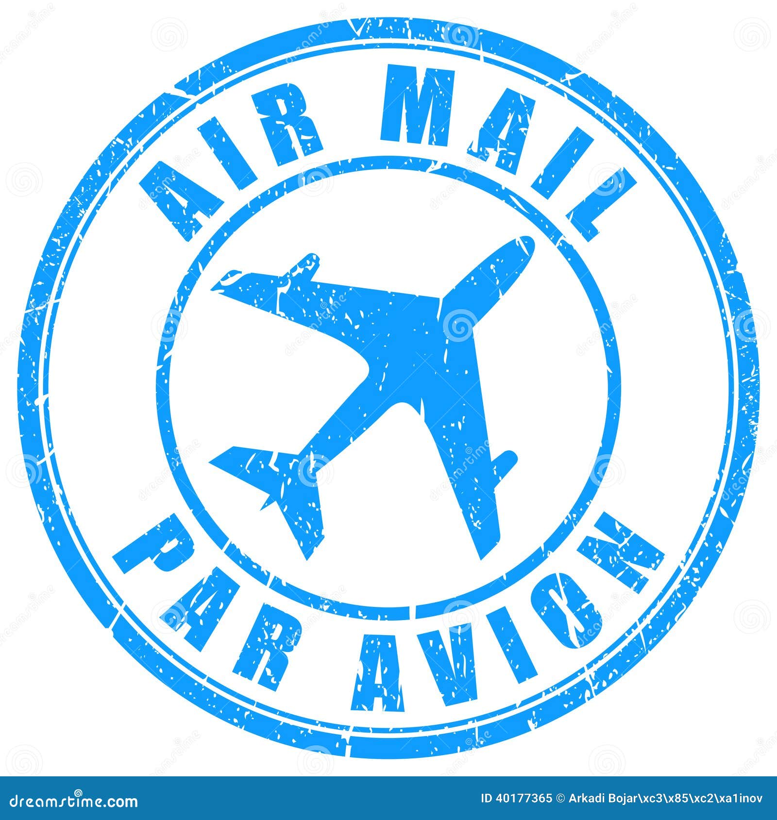 Air Mail Stamp Stock Vector - Image: 40177365