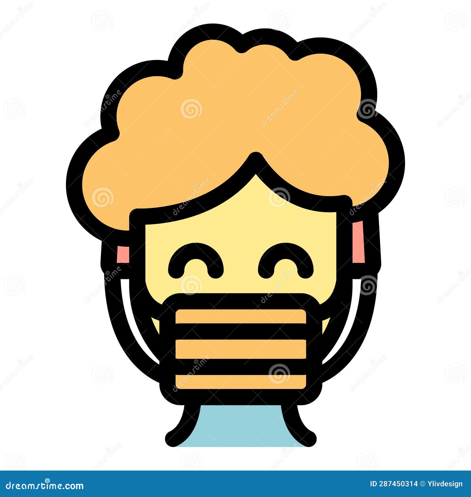Air mask icon vector flat stock illustration. Illustration of mask
