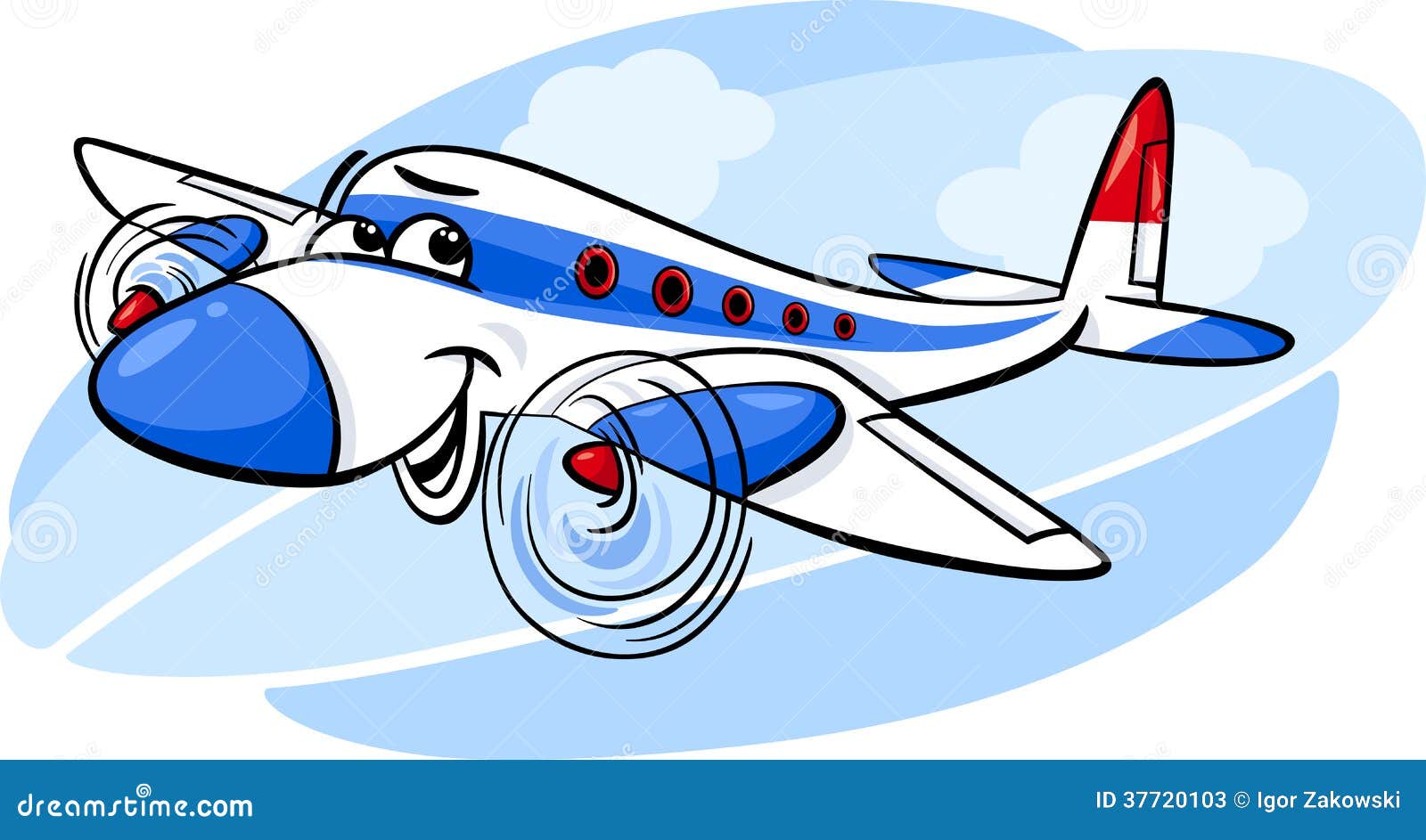 Air Plane Cartoon Illustration Stock Vector - Illustration of liner, comic:  37720103