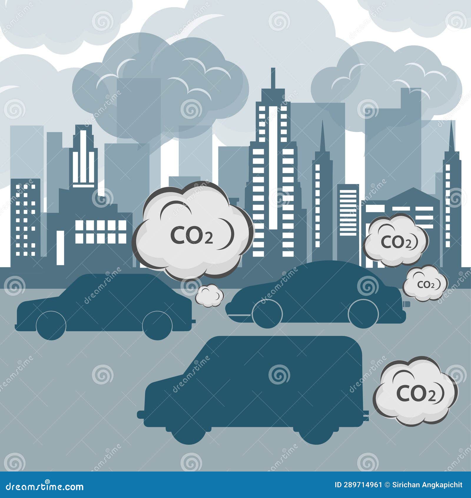 Air Pollution Environment at City, Vehicle Traffic and Toxic Pollution ...