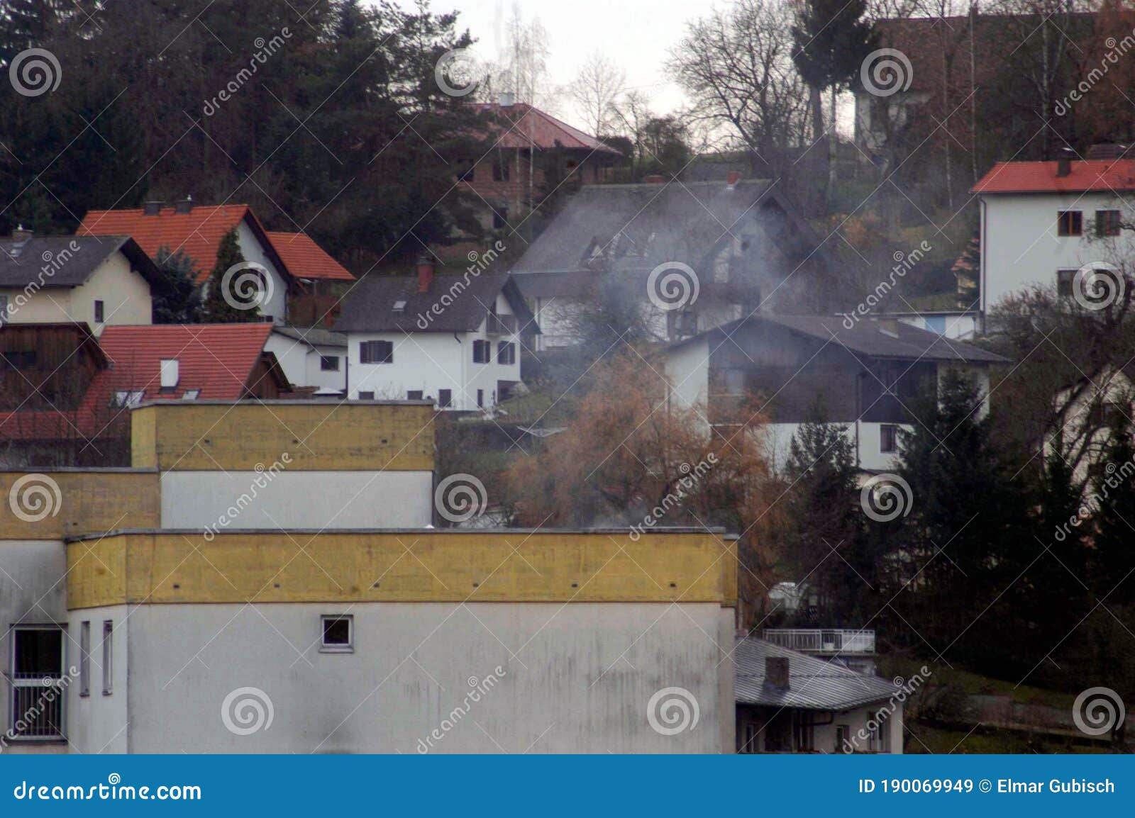 Air Pollution from House Fire Stock Image Image of carbon, exhaust