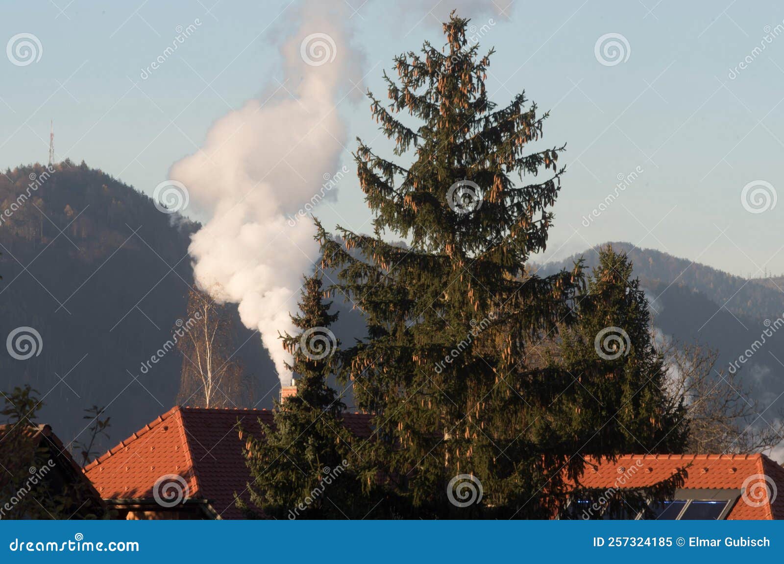 Air Pollution from House Fire Stock Image Image of haze, emissions