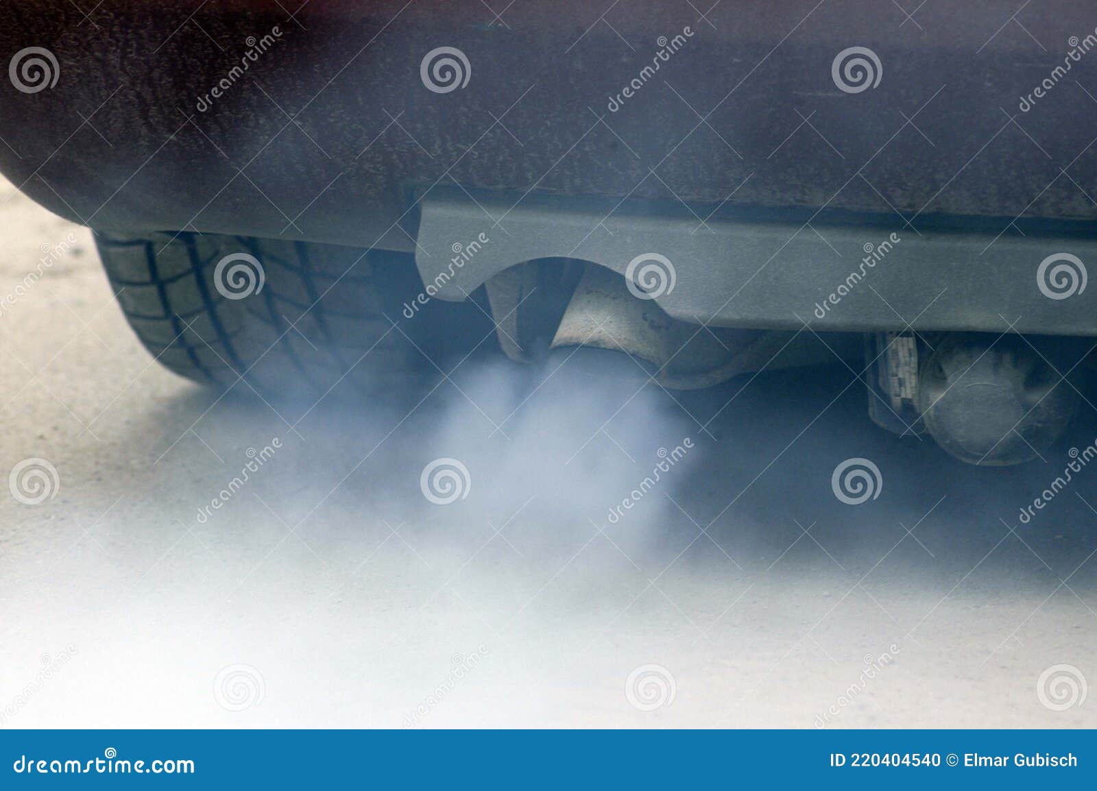 Air Pollution and Particulates Caused by Car Exhaust Gases Stock Photo ...