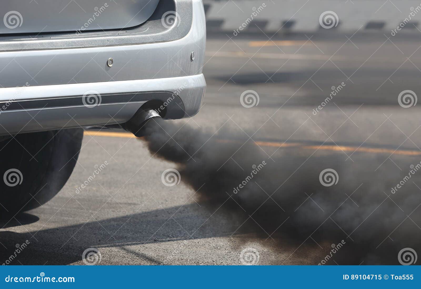 Air Pollution from Vehicle Exhaust Pipe . Stock Image Image of drive