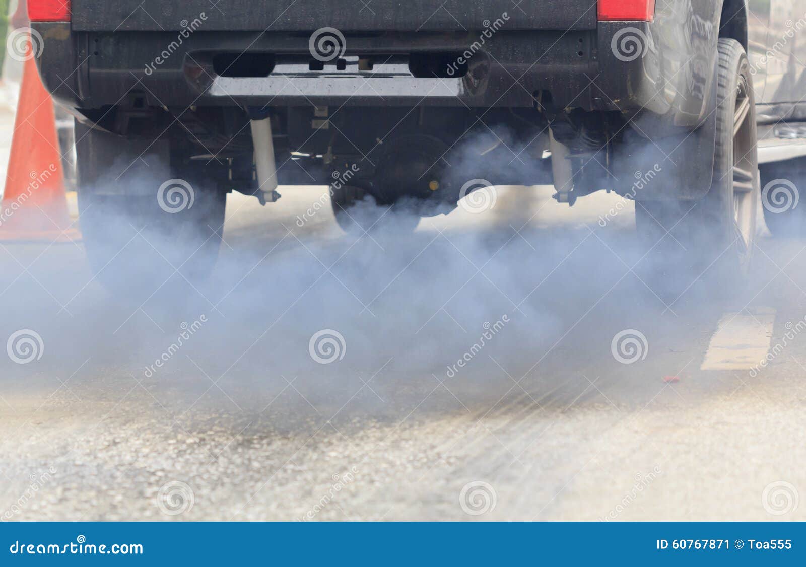 Air Pollution from Vehicle on Road. Stock Image Image of atmosphere