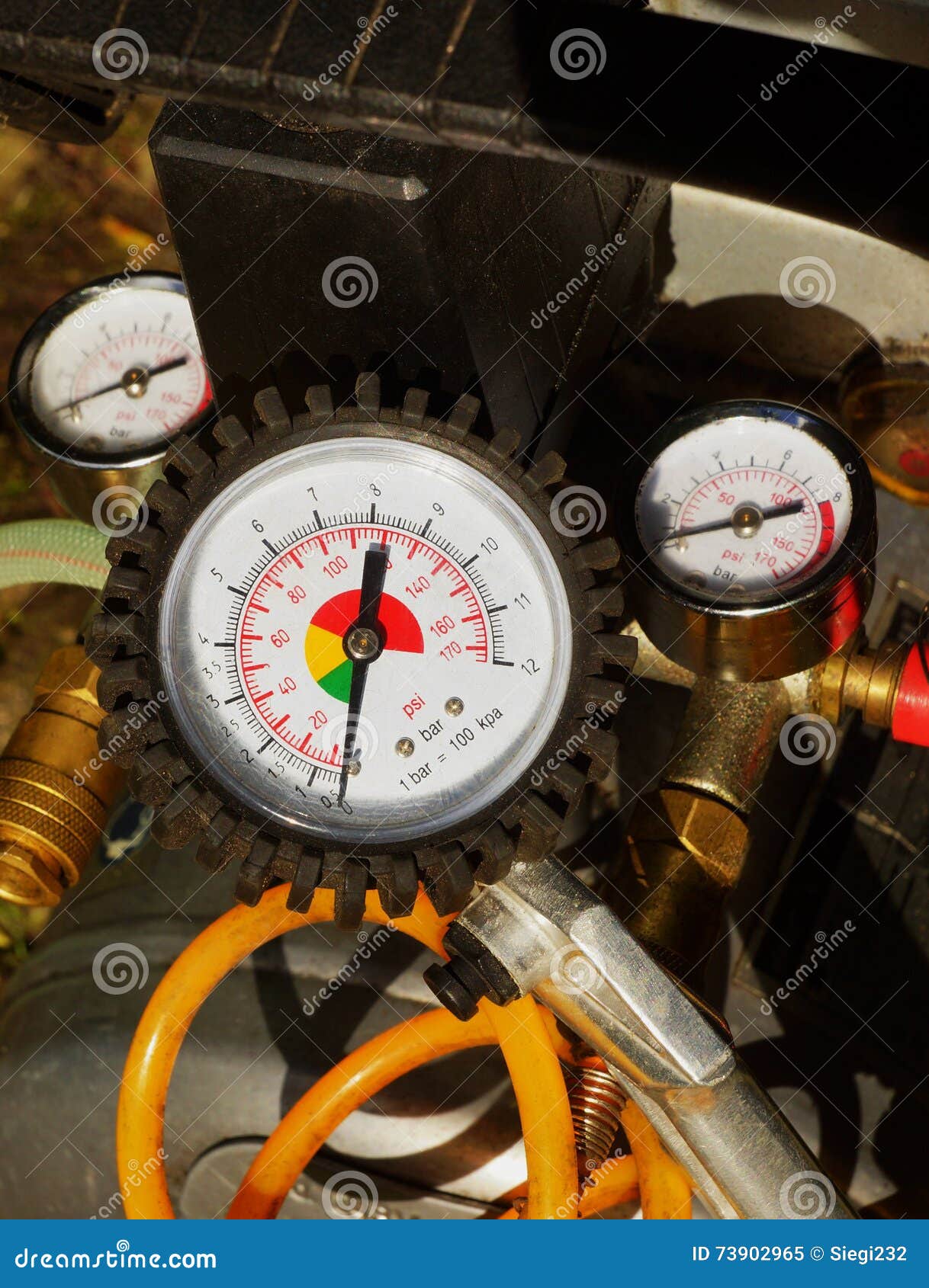 Air pressure gauge stock image. Image of measurement 73902965