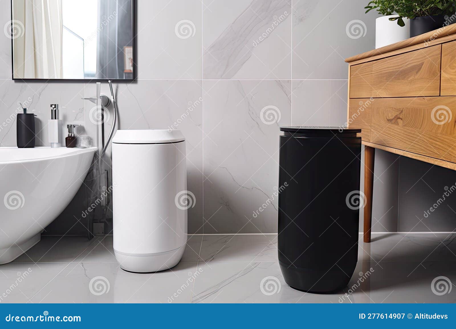 Air Purifier in Clean and Modern Bathroom Stock Image Image of indoor