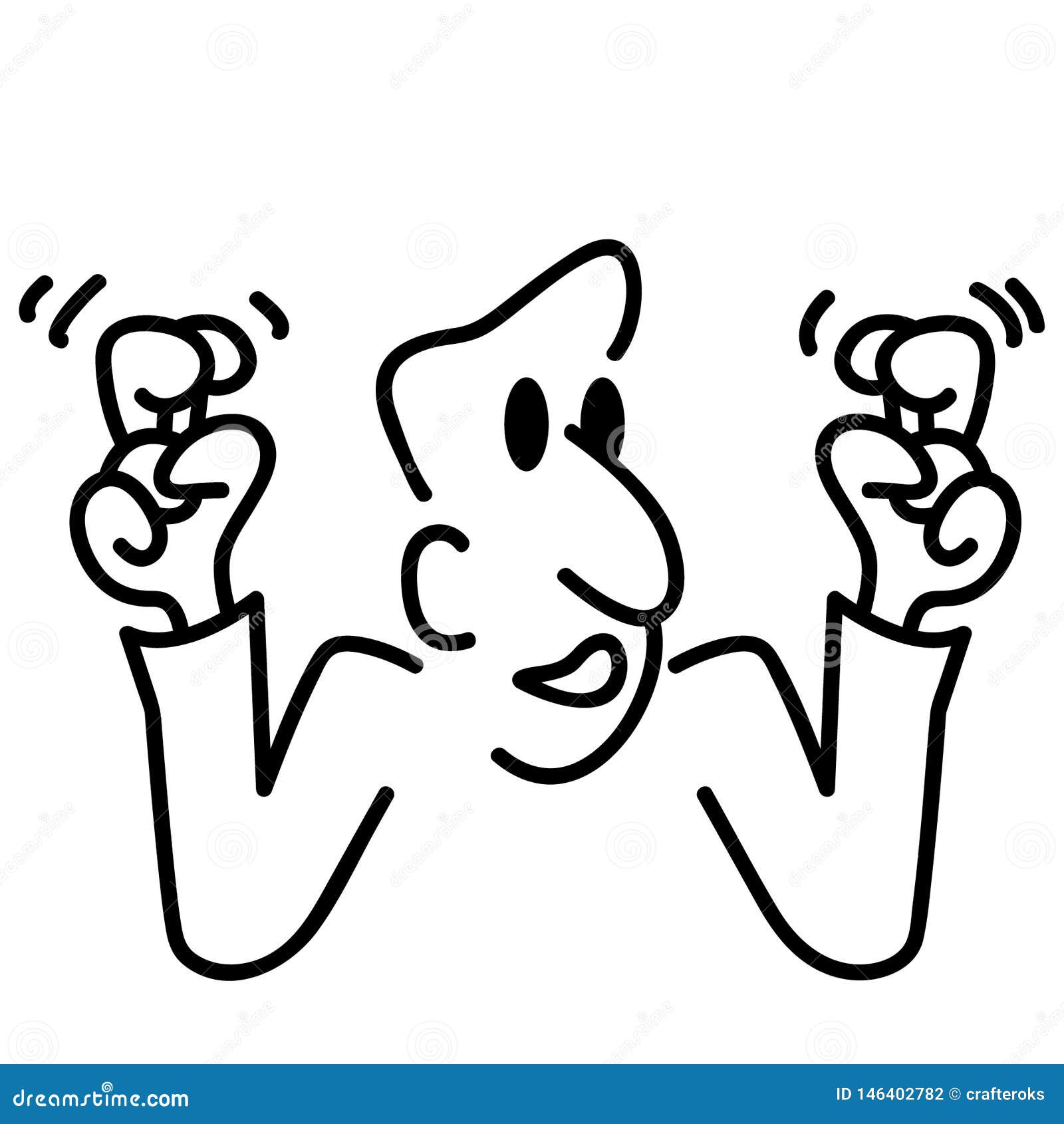 Air Quotes Vector Silhouette of People Stock Vector - Illustration of