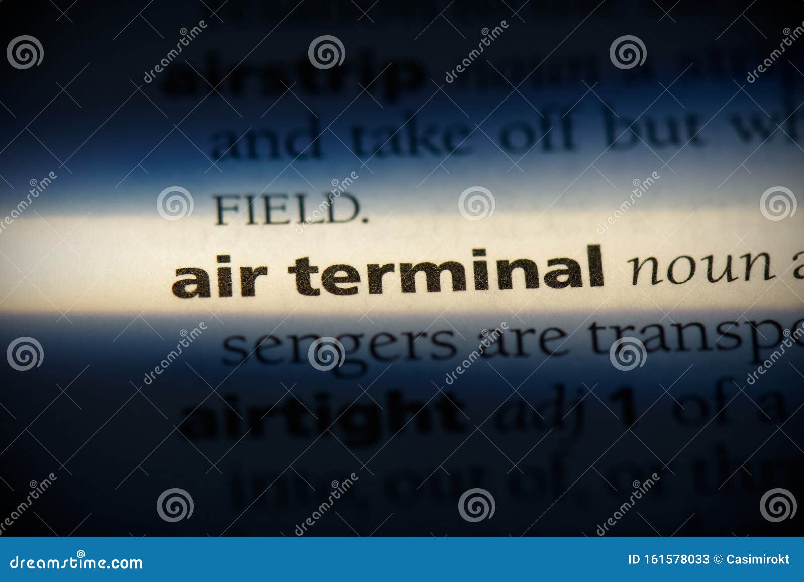 Air terminal stock image. Image of close, macro, vocabulary 161578033