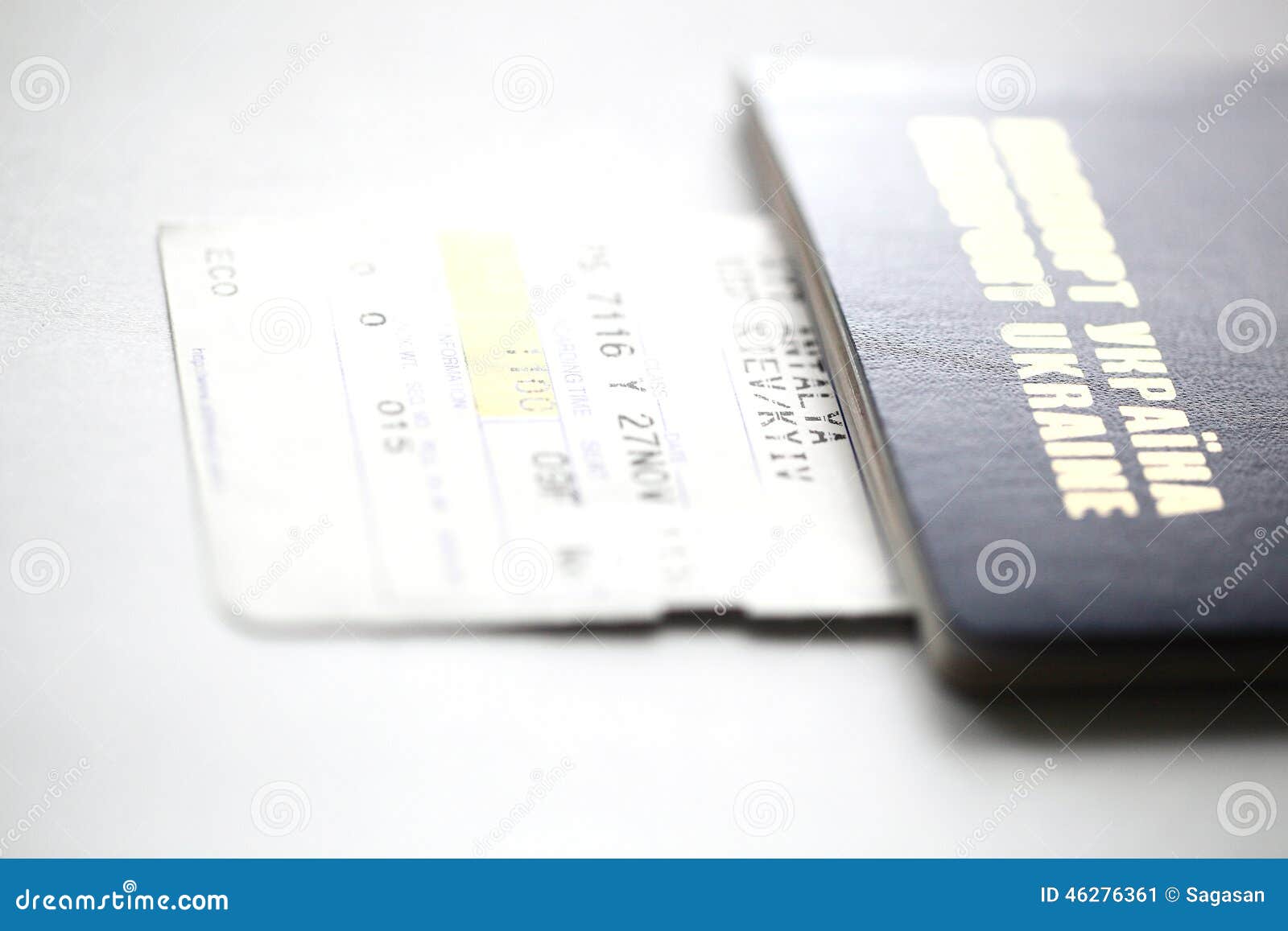Air ticket stock image. Image of commercial, passport 46276361