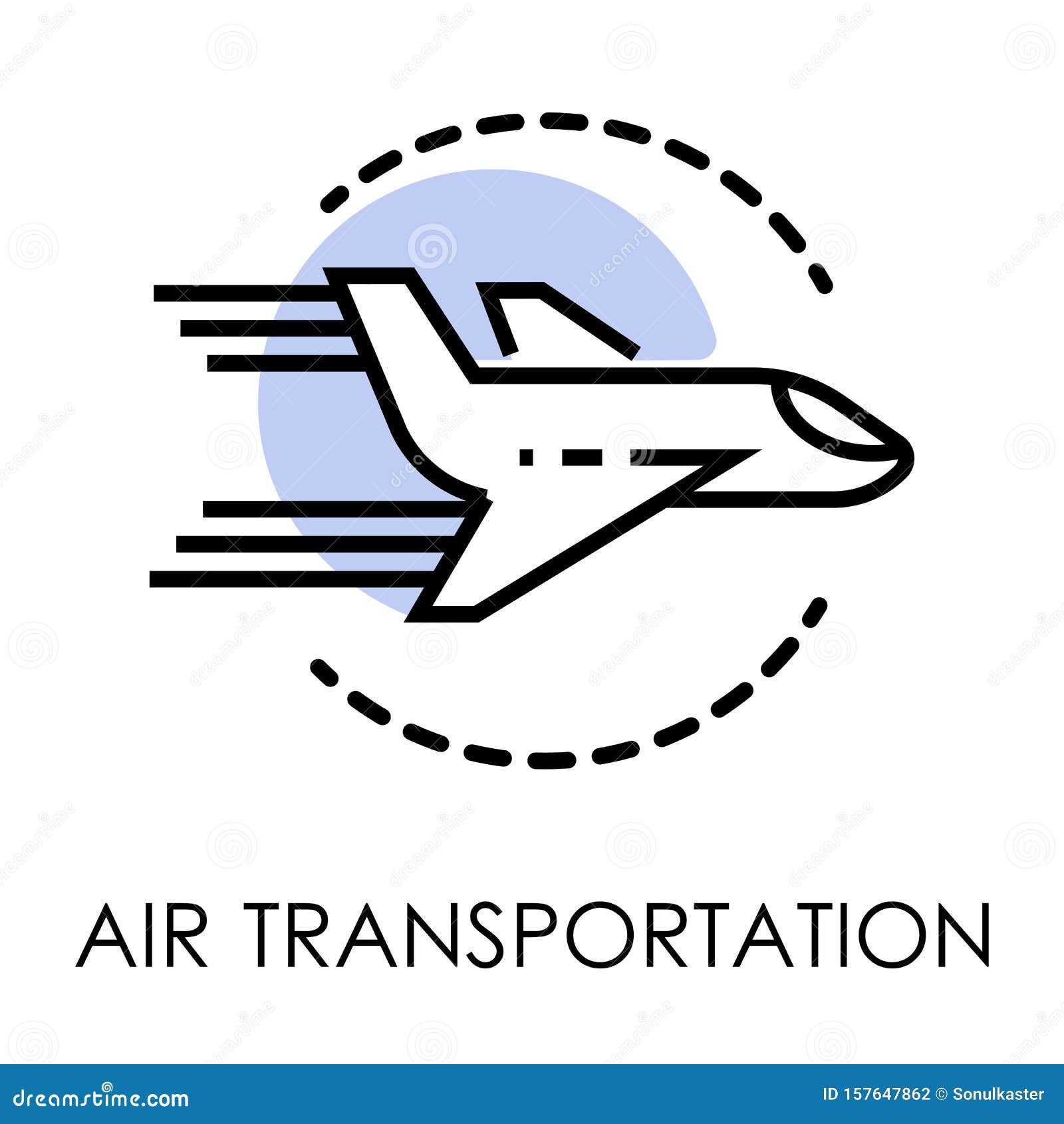 Air Transportation Isolated Icon, Airport and Cargo Shipping Stock ...