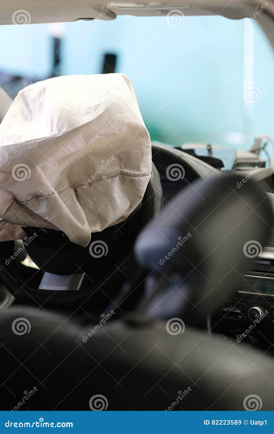 Airbag exploded stock image. Image of auto, safety, automobile 82223589