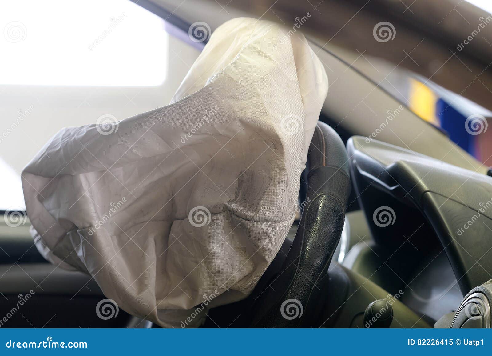 Airbag exploded stock image. Image of accident, metal 82226415