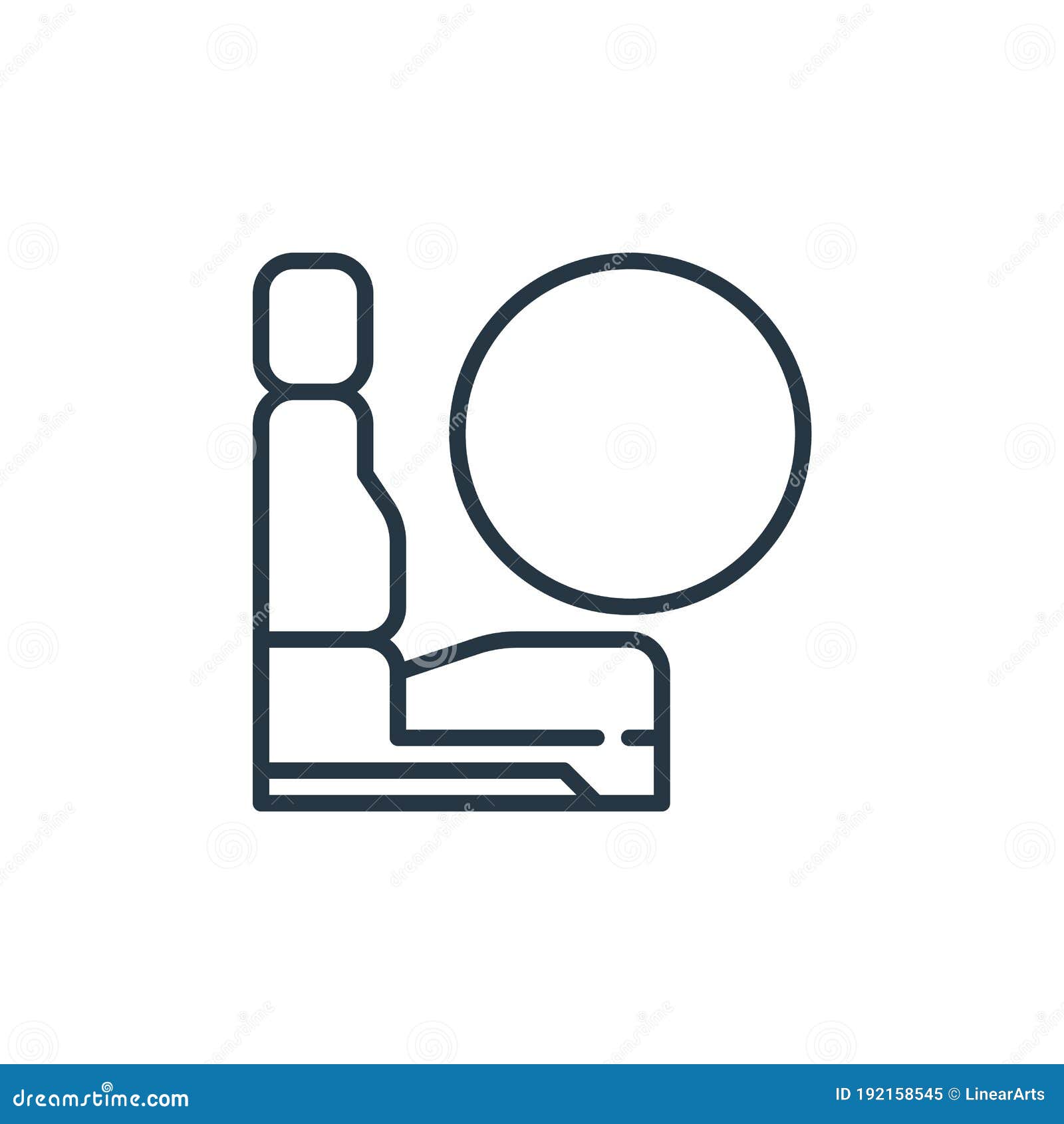 Airbag Icon Vector from Car Engine Concept. Thin Line Illustration of