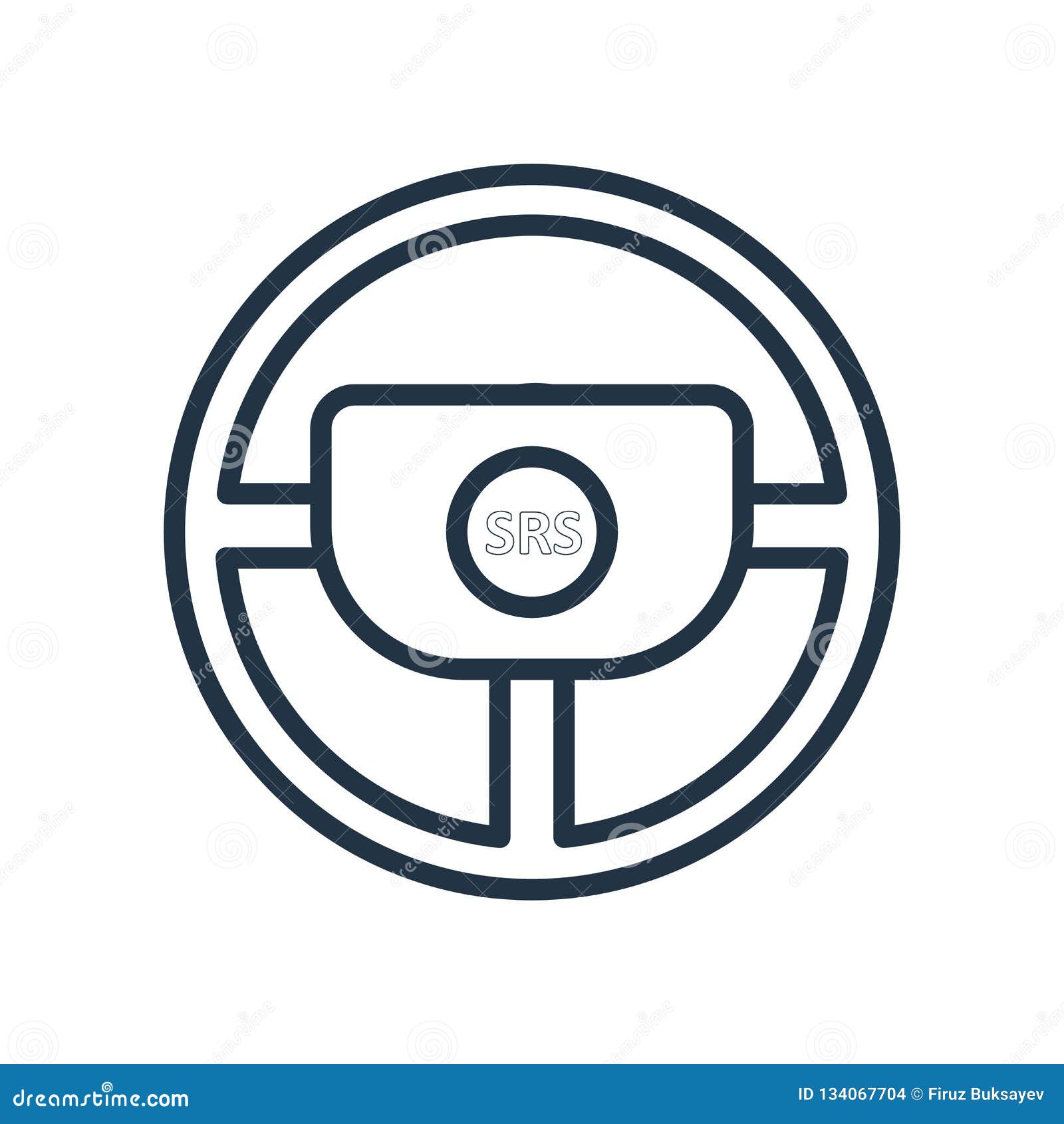 Airbag Icon Vector Isolated on White Background, Airbag Sign Stock