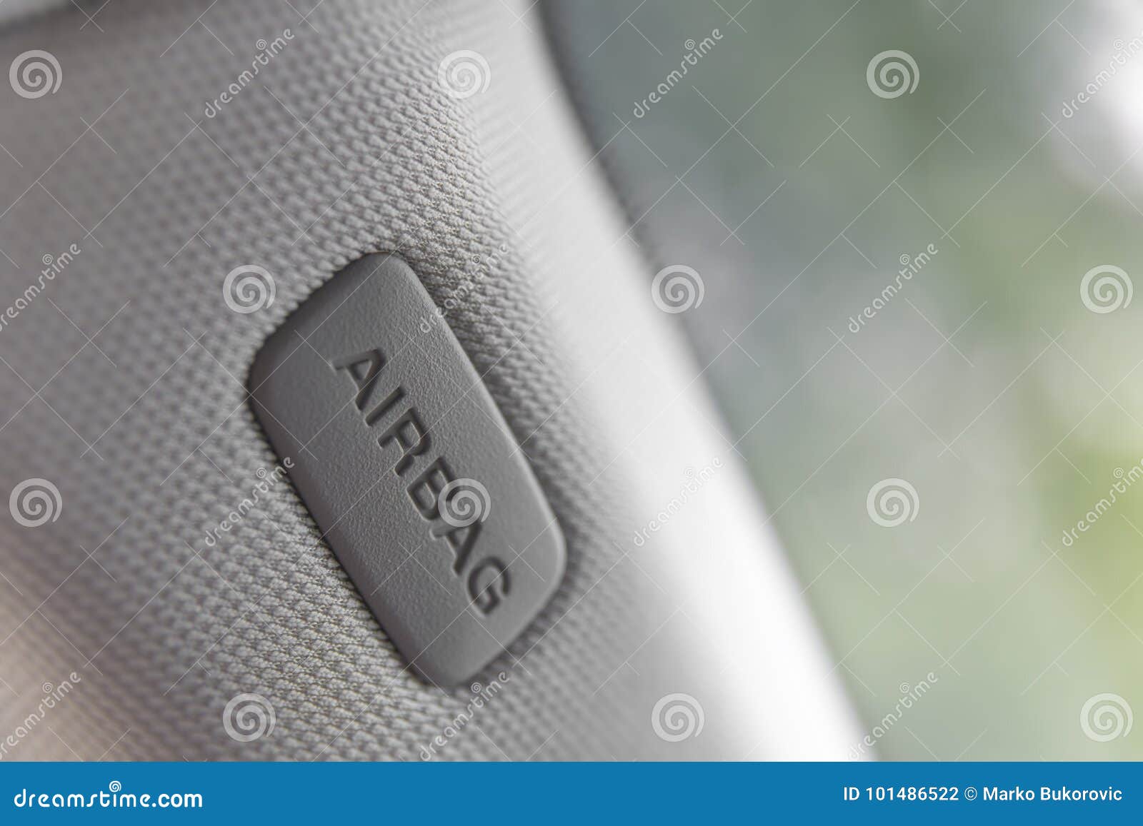 Airbag Sign on the Side of Door of the Vehicle Stock Photo Image of