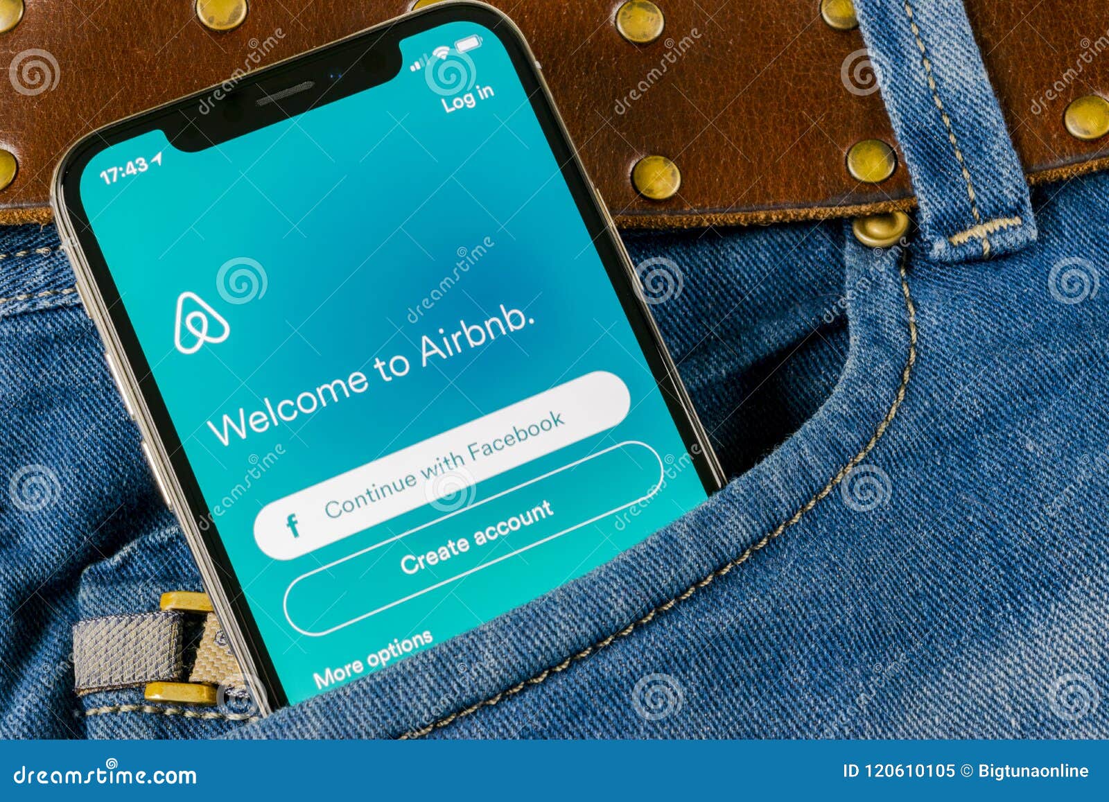 Airbnb Application Icon On Apple IPhone X Screen Close up Airbnb Application Icon On Apple IPhone X Screen Close up