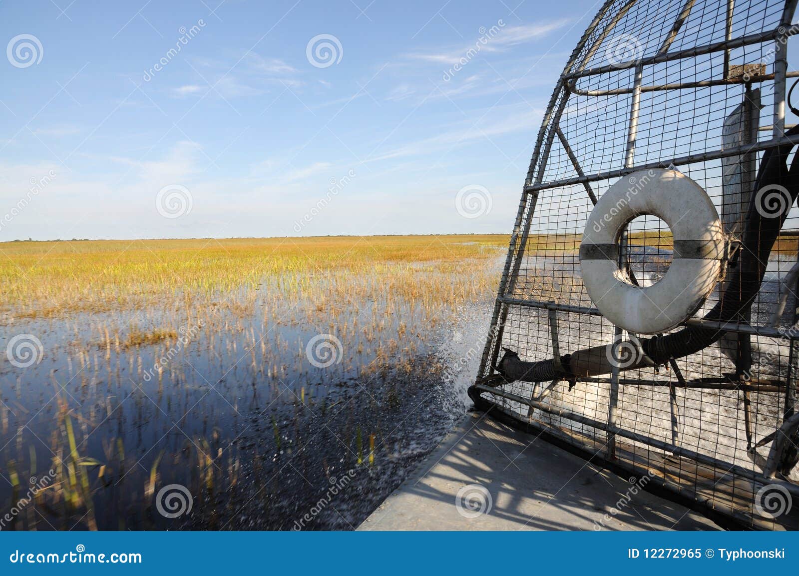 Airboat in the Everglades stock image. Image of swamp 12272965