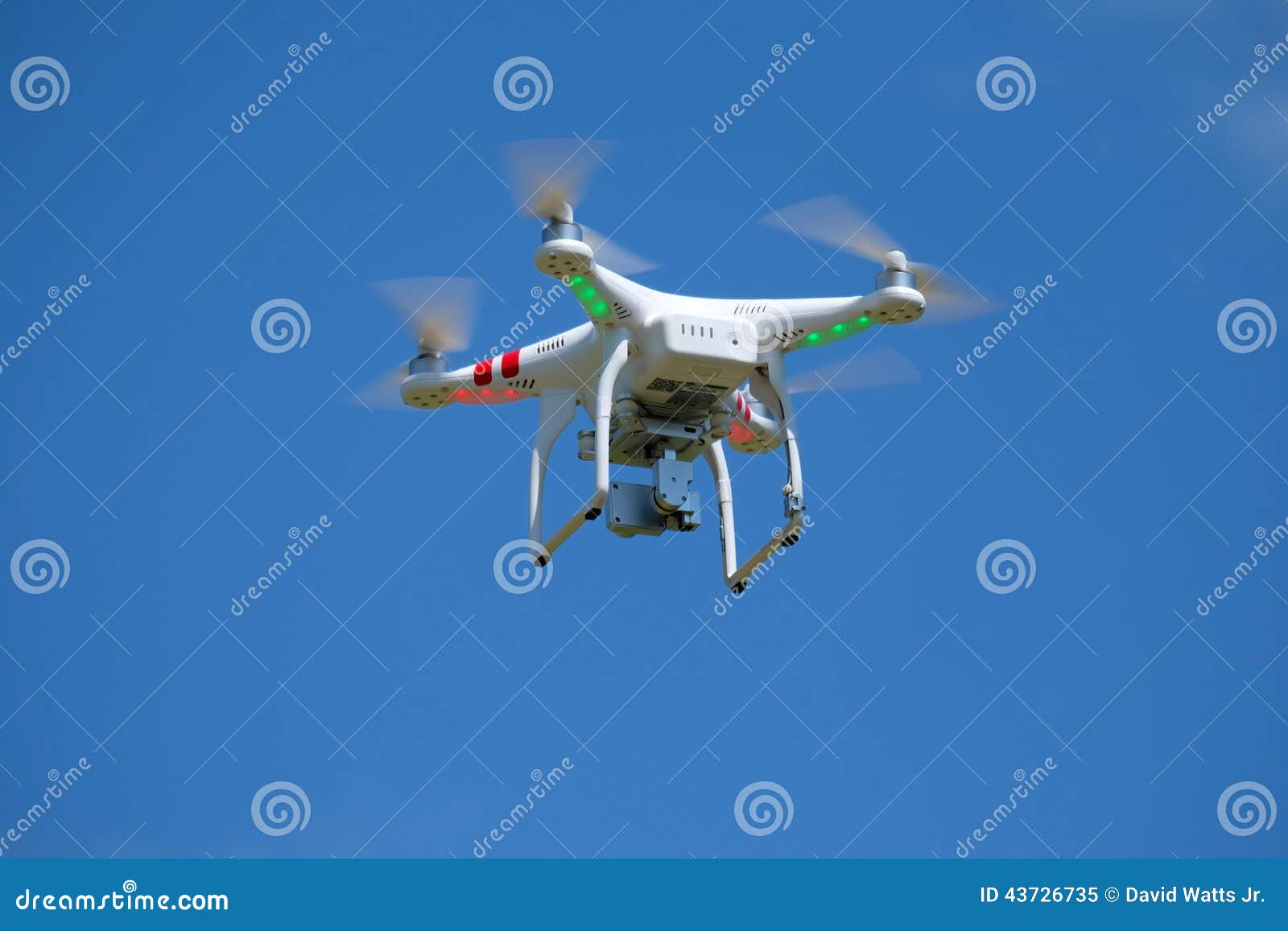 Airborne Quadcopter with Camera Stock Image Image of quad, camera
