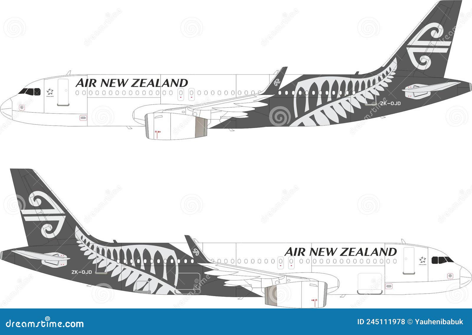 Airbus A320 Air New Zealand Editorial Stock Photo - Illustration of
