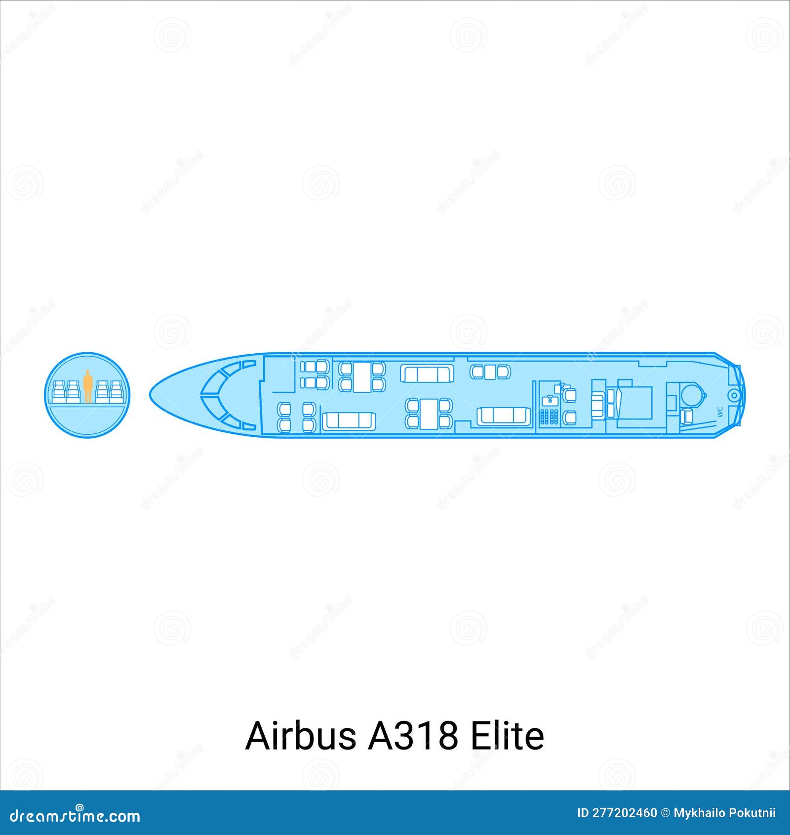 Airbus A318 Elite Airplane Scheme. Civil Aircraft Guide Stock ...