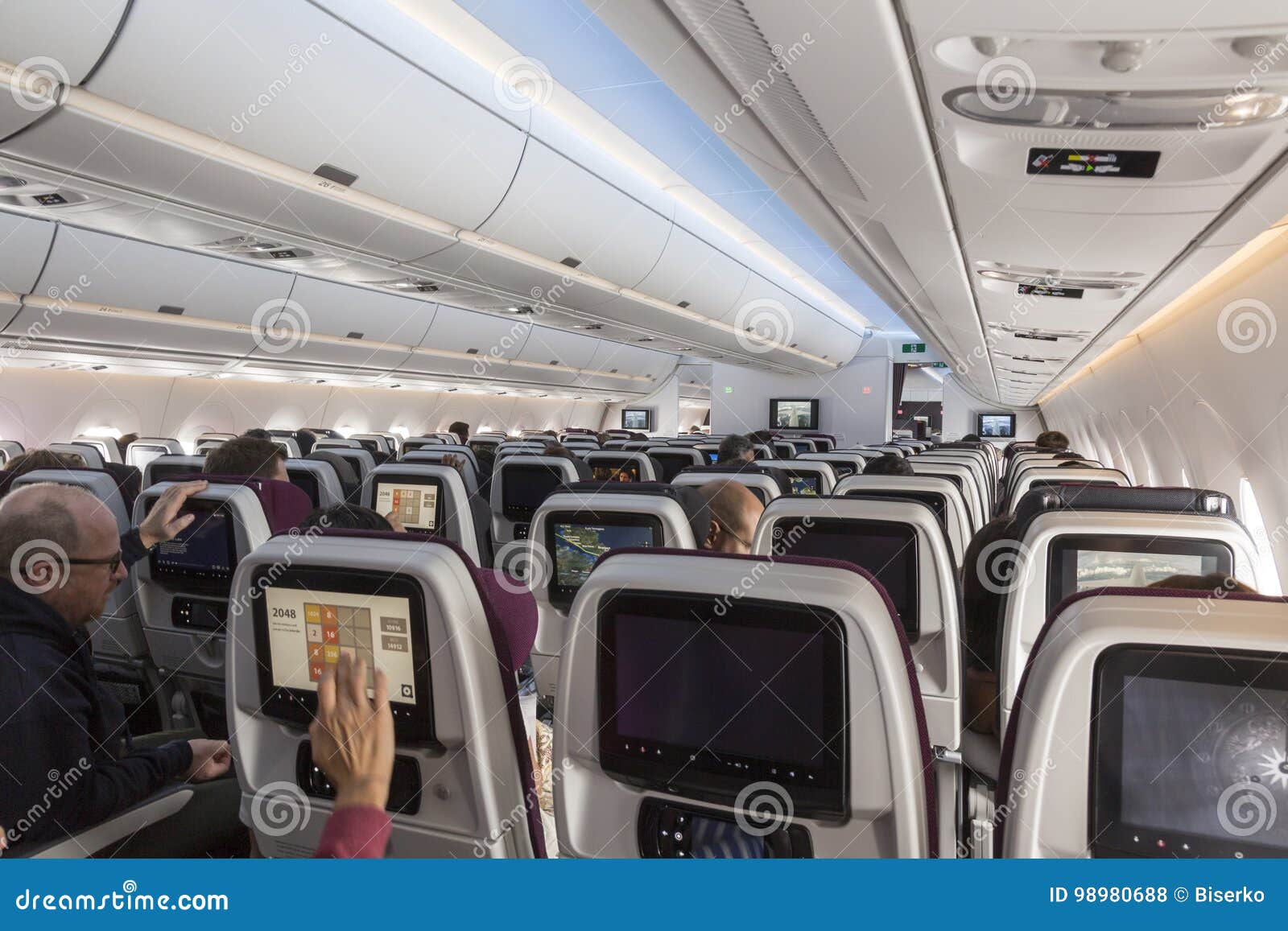 The Airbus A350 Interior Editorial Stock Photo Image Of