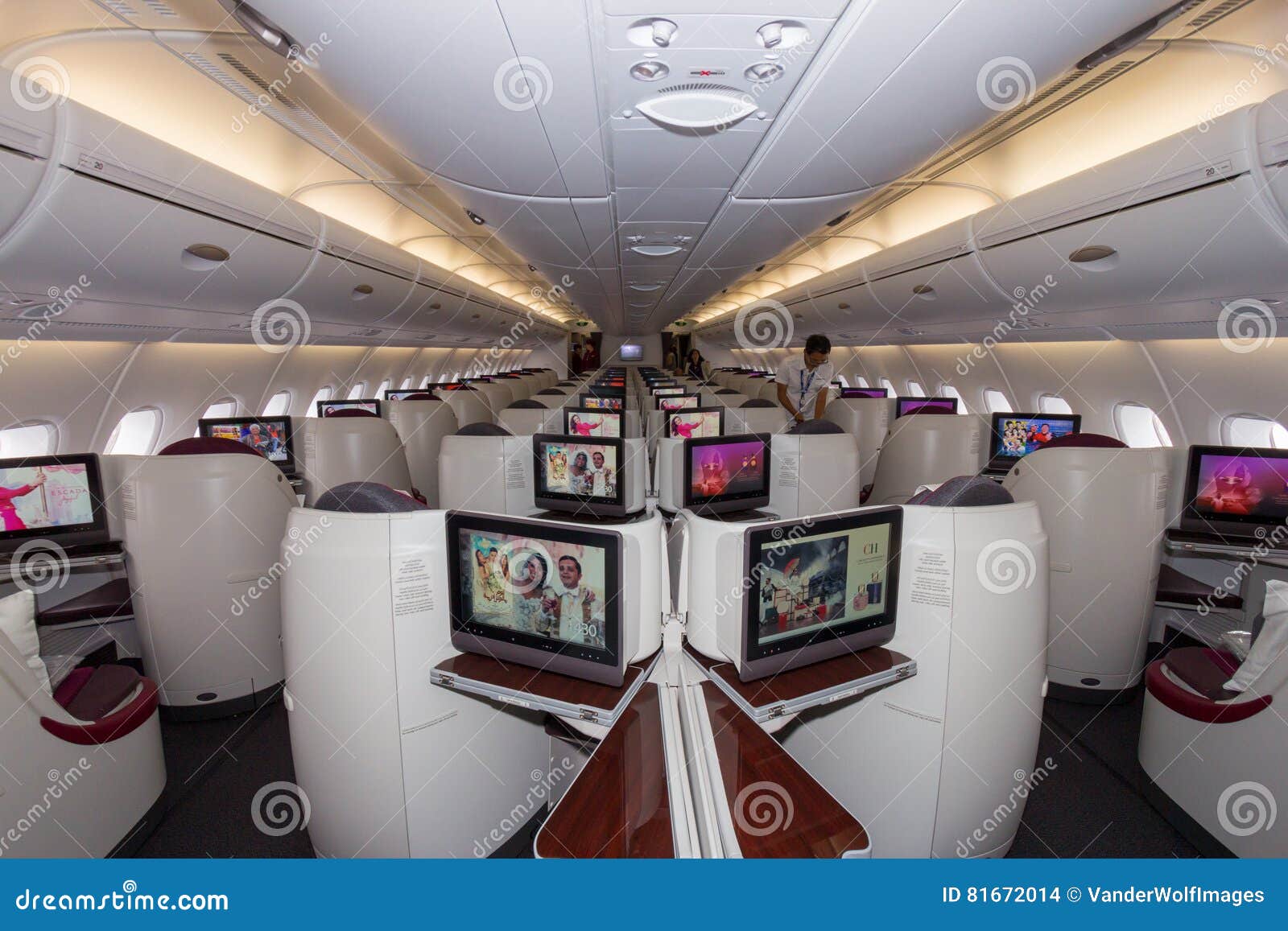 Airbus A380 Interior Editorial Stock Image Image Of Airbus