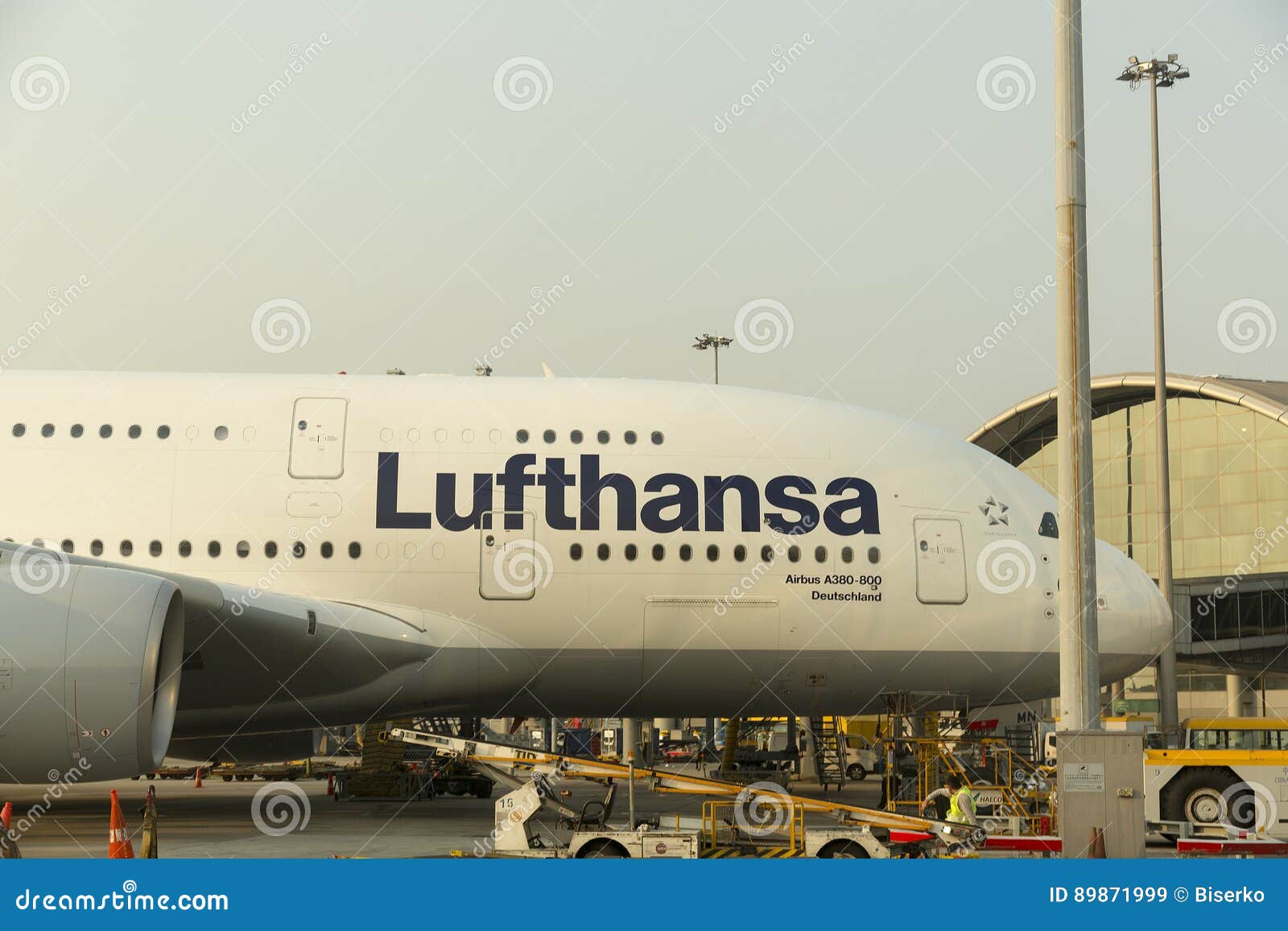 Airbus A380 in Lufthansa Fleet at Hong Kong Airport Editorial Stock Image -  Image of accommodate, manufactured: 89871999