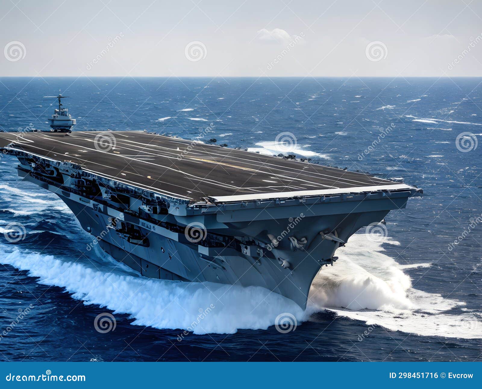 Aircraft Carrier Sailing at Sea Stock Photo Image of maritime