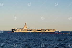 Aircraft Carrier Ship USS Gerald R Ford Piraeus Greece Editorial Aircraft Carrier Ship USS Gerald R Ford Piraeus Greece Editorial
