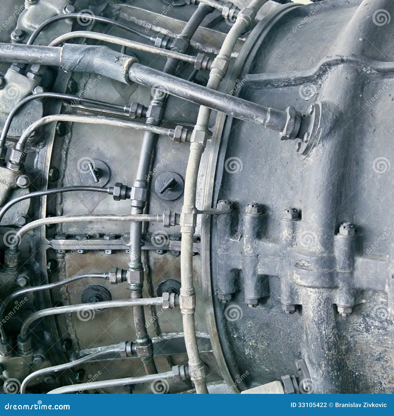 Aircraft engine part stock photo. Image of detail, turbine 33105422