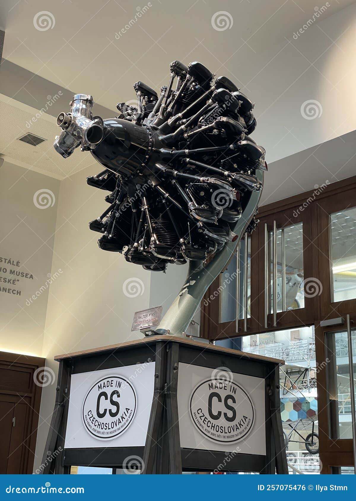 Aircraft Piston Engine Exhibited in Technical Museum Editorial Photo