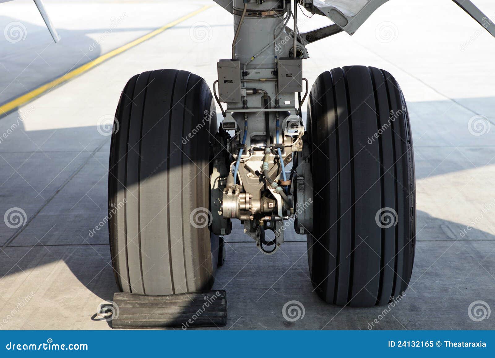 Aircraft wheel stock image. Image of machine, airplane 24132165