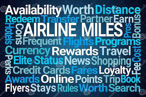 Airline Miles Word Cloud stock illustration. Illustration of cloud ...