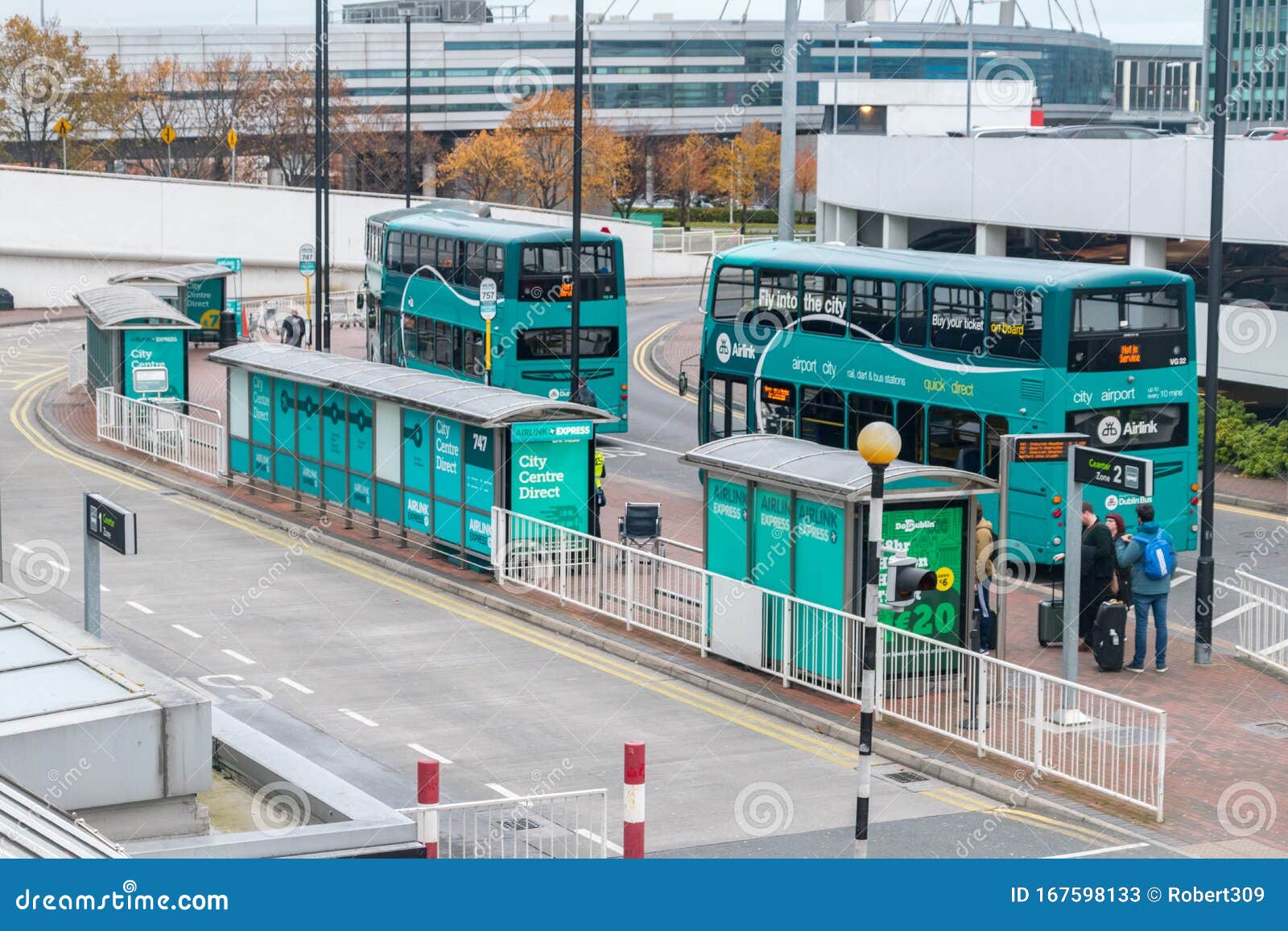 Airlink Express Bus Stop at Dublin Airport Editorial Stock Photo ...