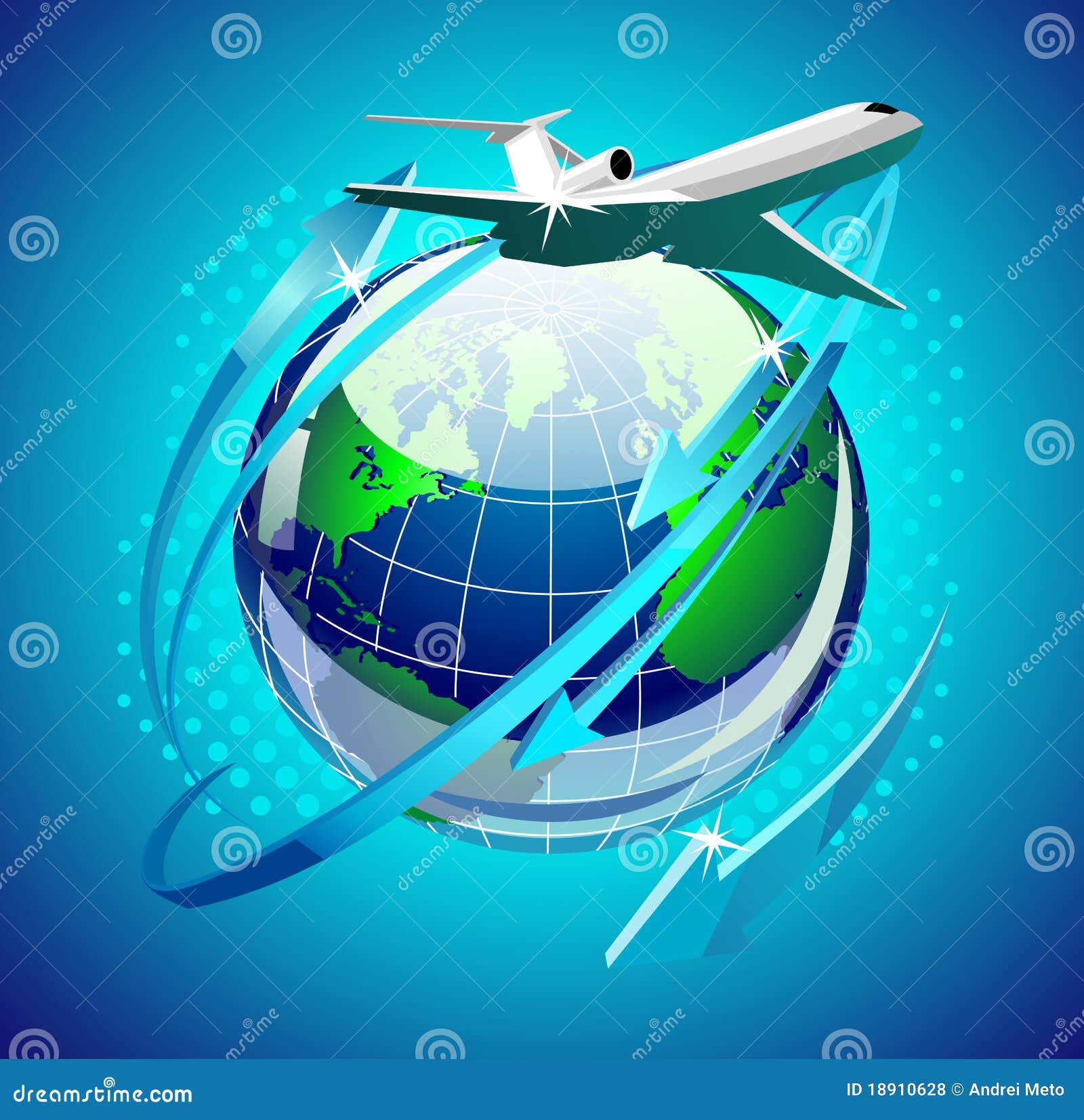 Airplain stock vector. Illustration of flight, design - 18910628