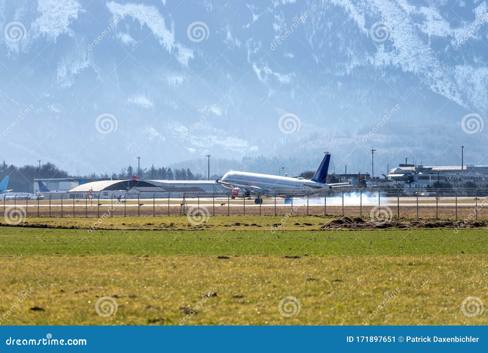 airplane arrival at the airport. travel by air, transportation