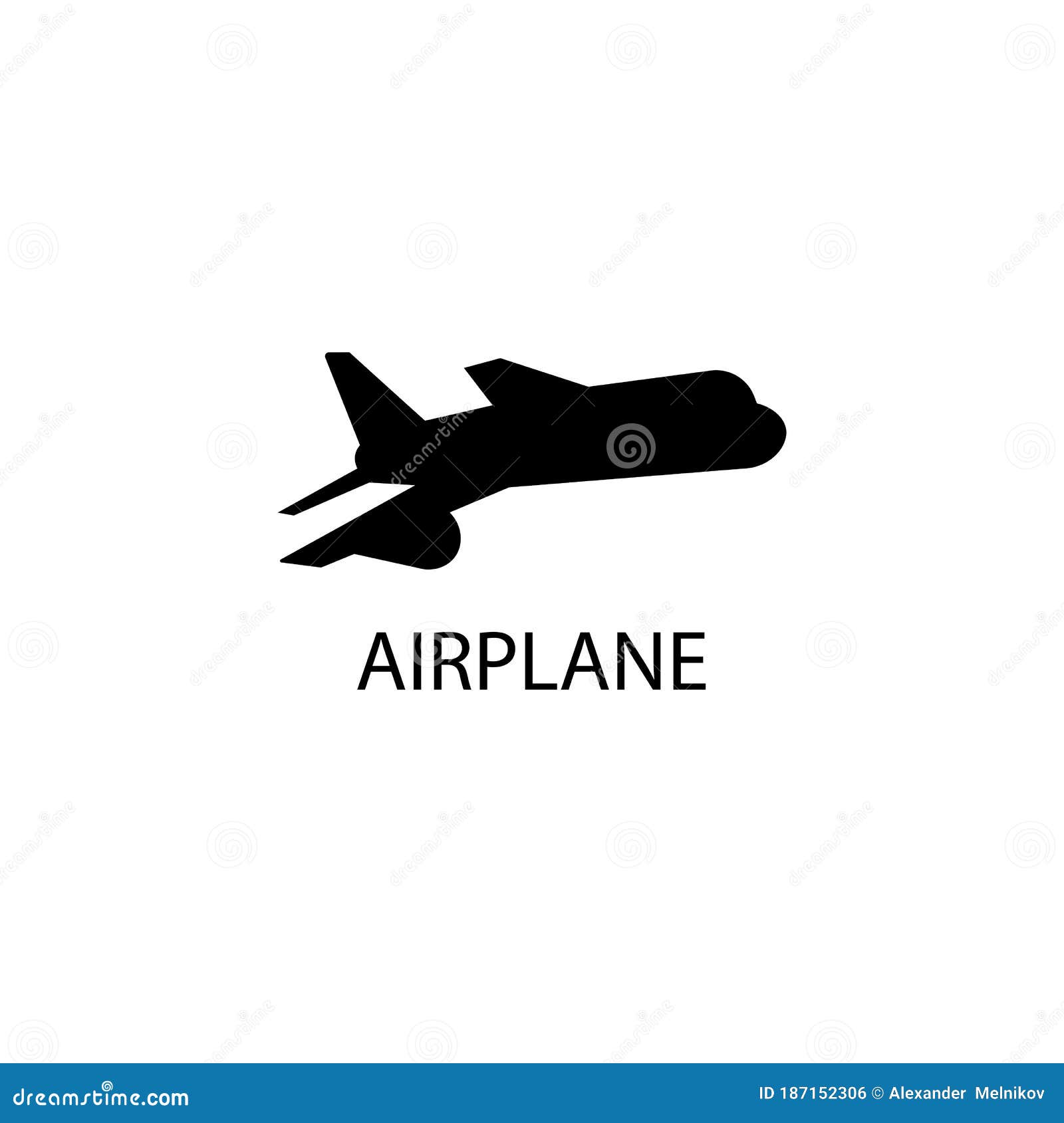 Airplane Black Sign Icon Vector Illustration Eps 10 Stock Illustration Illustration Of Plane Wing